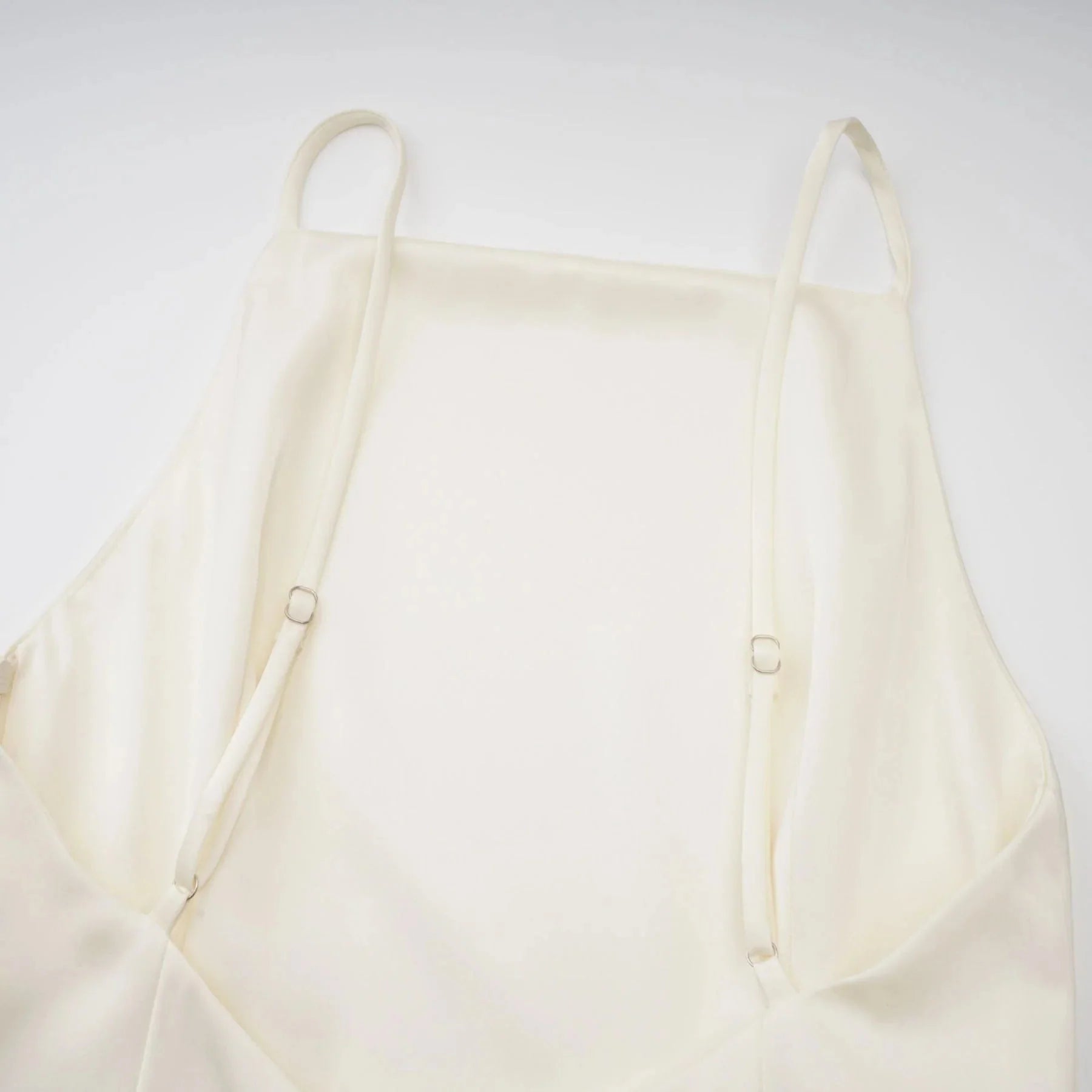 Aubrey Mini Dress White Satin Ruffled Shawl Panel Thigh - Length