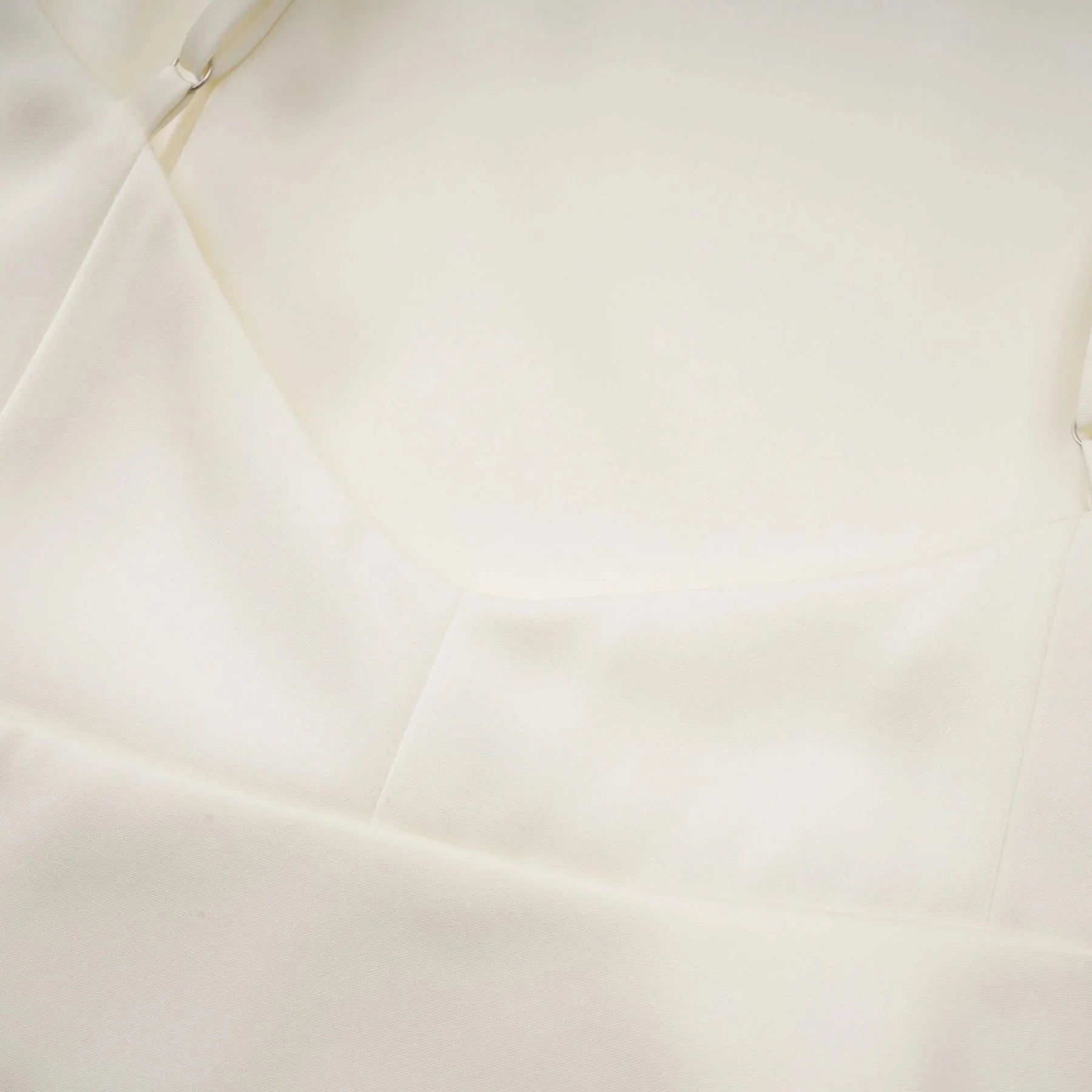 Aubrey Mini Dress White Satin Ruffled Shawl Panel Thigh - Length