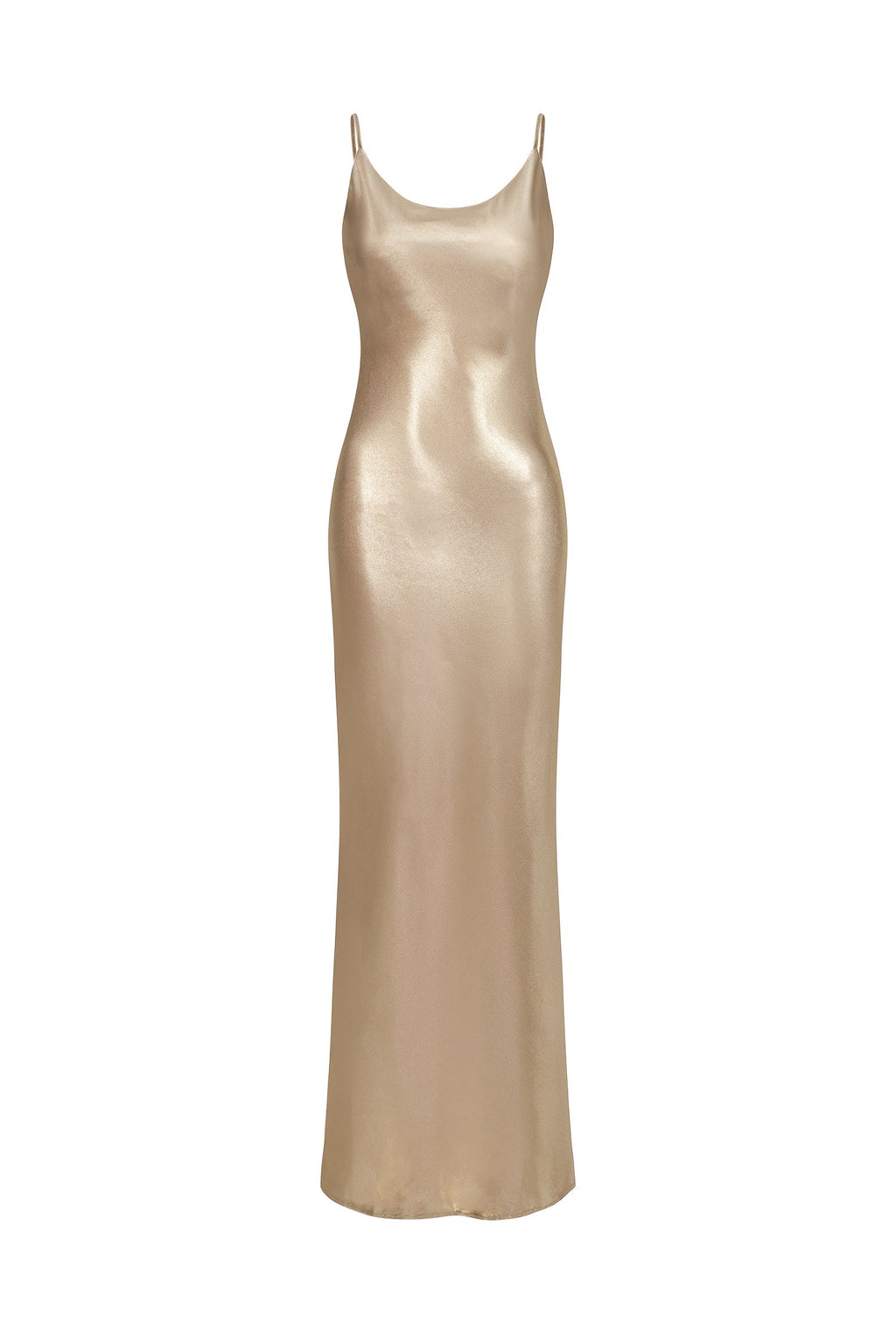 Audrey Gold Backless Sleeveless Maxi Dress