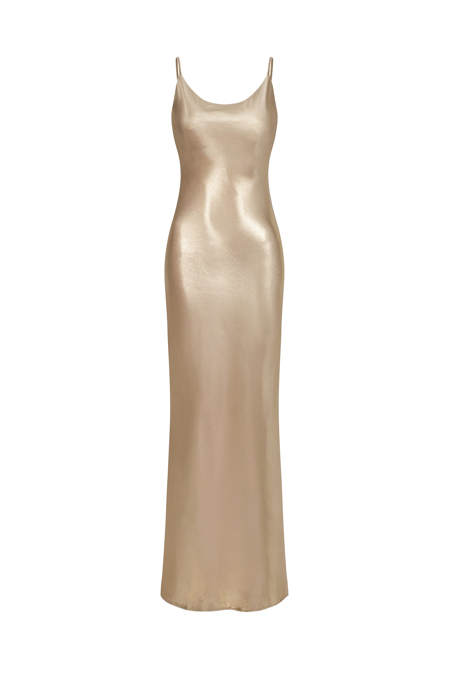 Audrey Gold Backless Sleeveless Maxi Dress