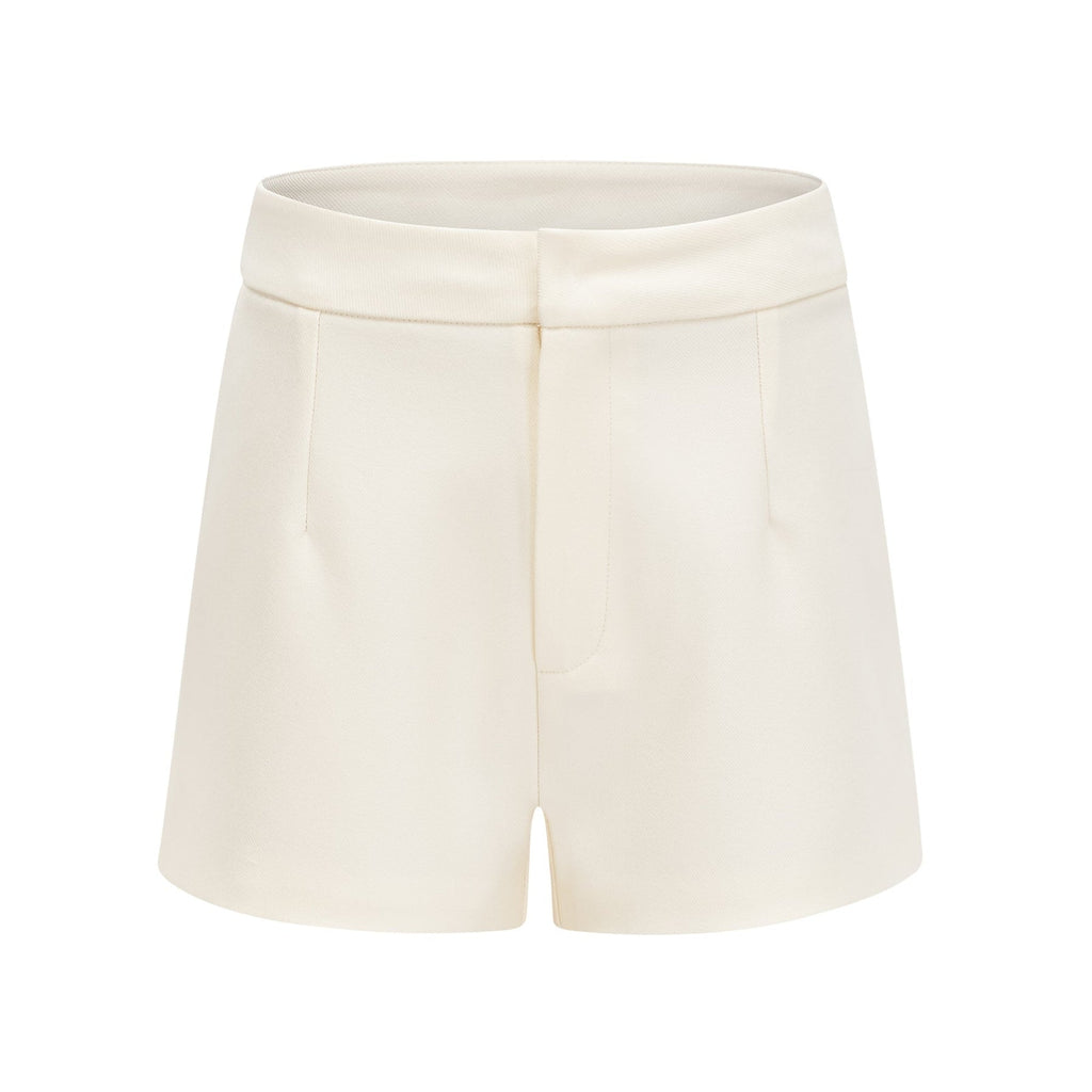 Audrey Jacket & Shorts Set - Notched Lapels - Crystal - Embellished Buttons - Cinched Waist - Flared Hem