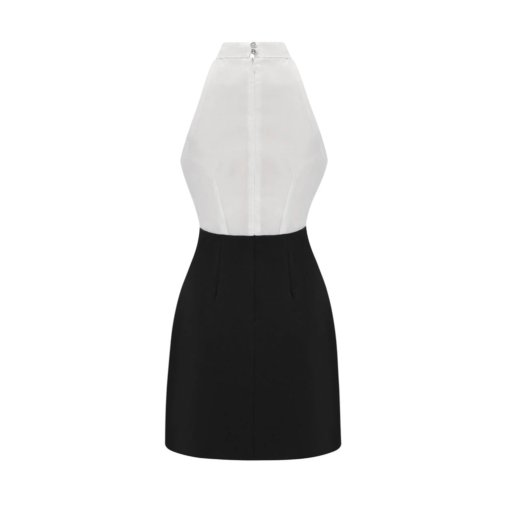 Aurora Mini Dress - Halterneck - Embellished Bodice