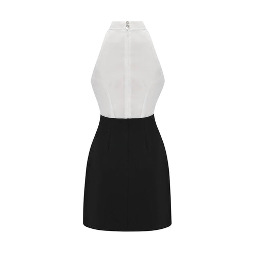 Aurora Mini Dress - Halterneck - Embellished Bodice