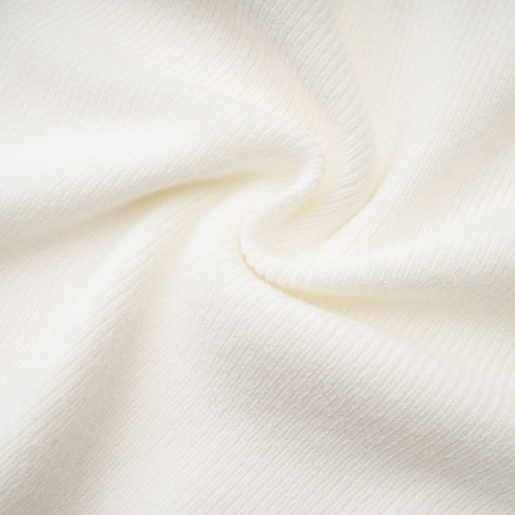 Ava Ribbed Knit Top - Twist Neckline - Long Sleeves