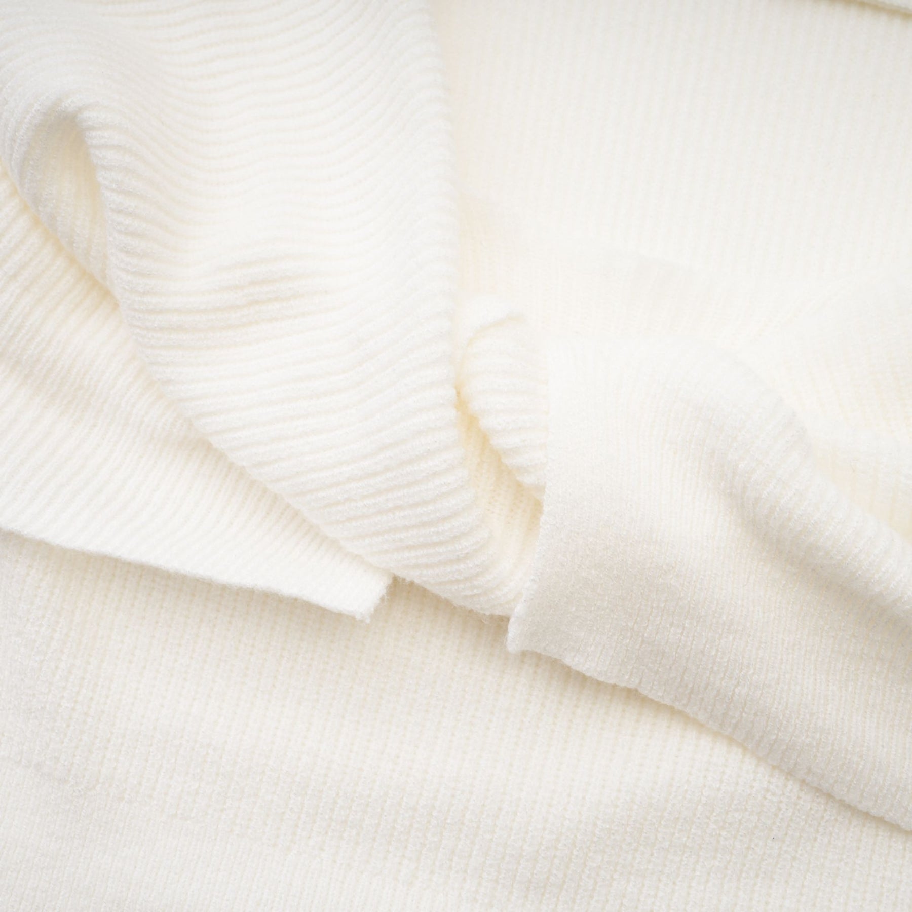 Ava Ribbed Knit Top - Twist Neckline - Long Sleeves
