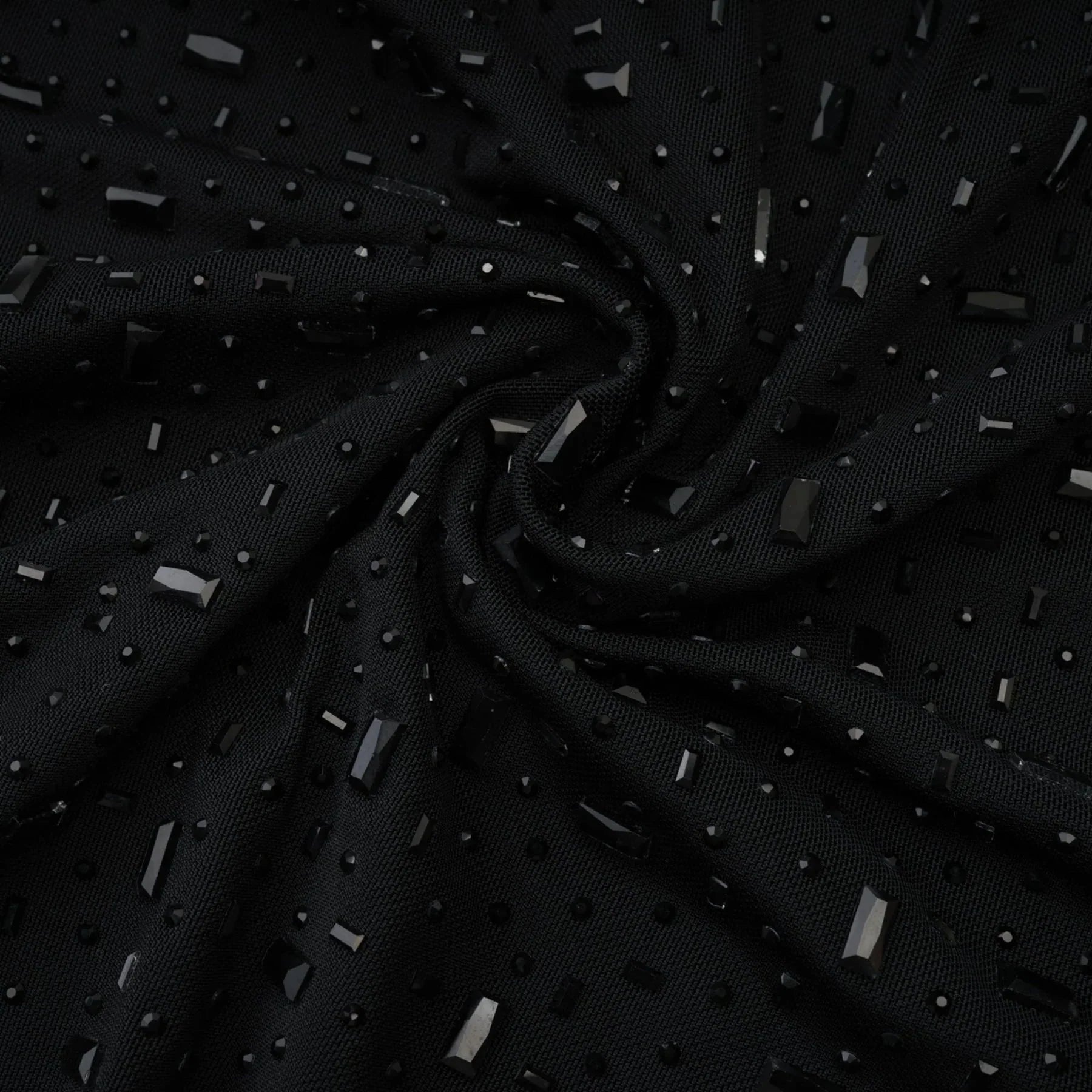 Axelle Midi Dress - Sequin Embellishment - Sleeveless - Fitted - Side Zip Fastening - Spaghetti Straps