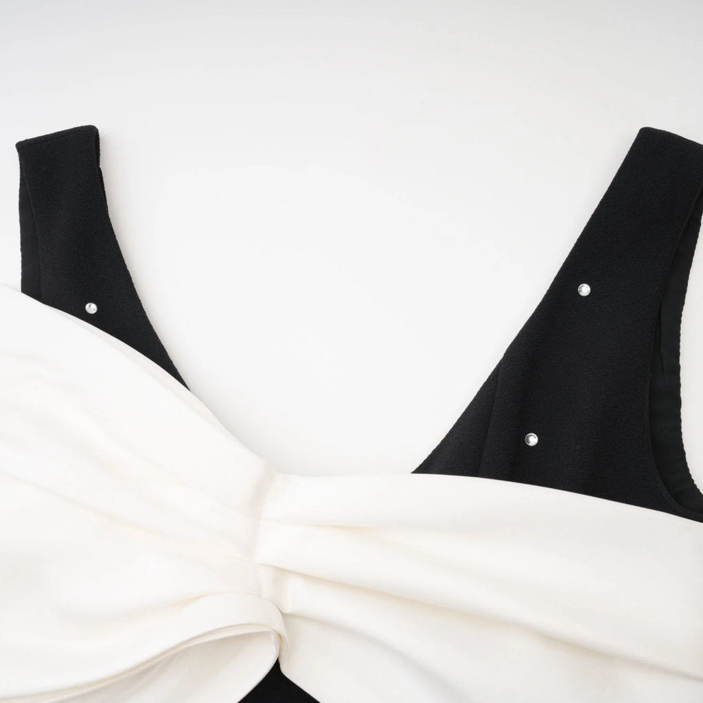 Azzurra Dress - Embellished - Front Bowknot - Zip Fastening
