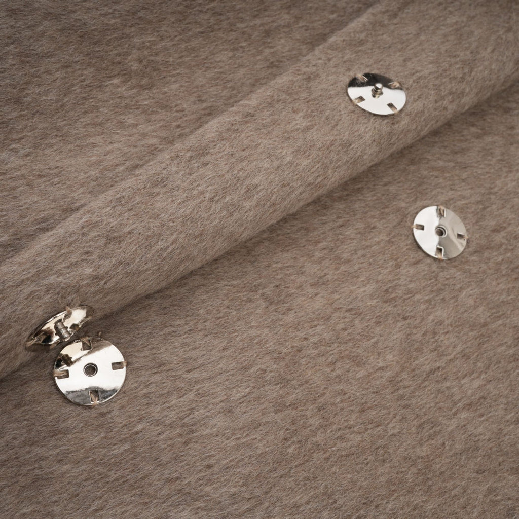Barbara Coat - Crew neck - Cape sleeves - Detachable collar and cuffs