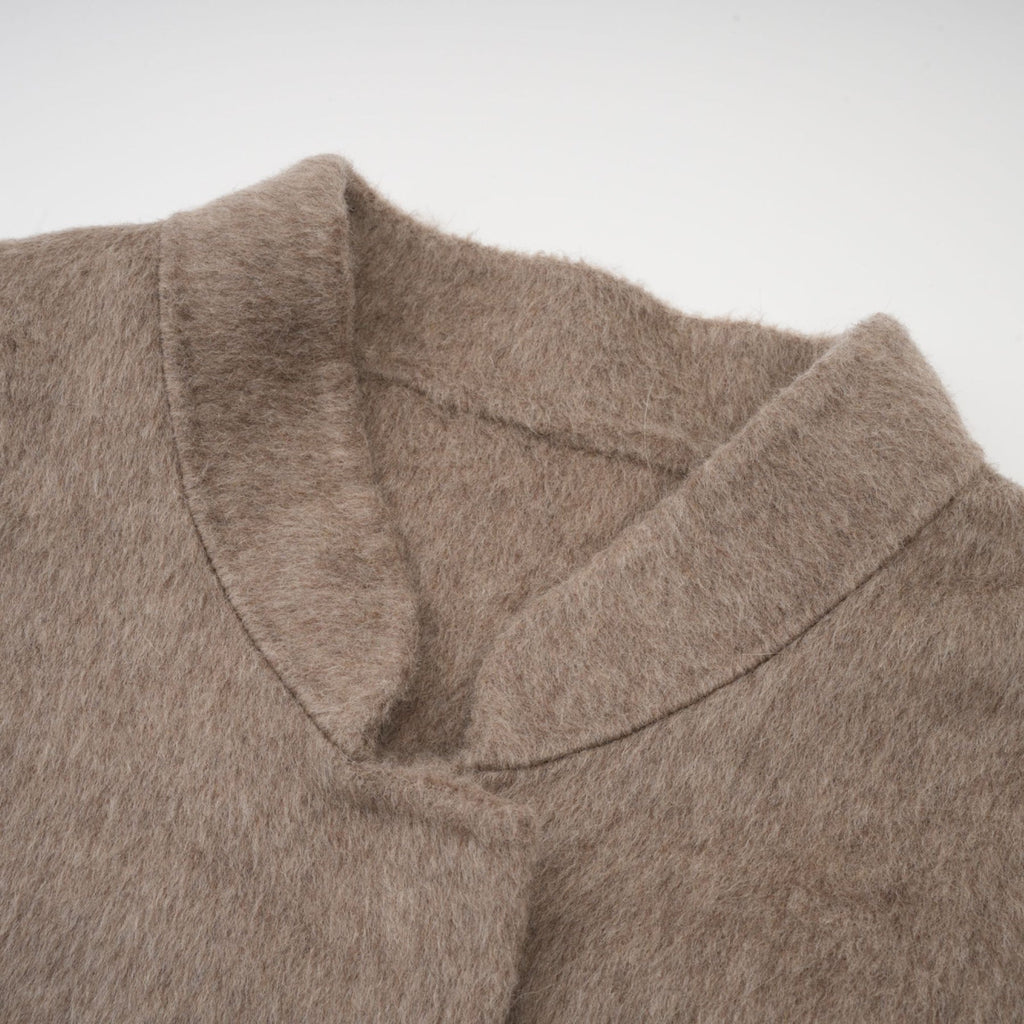 Barbara Coat - Crew neck - Cape sleeves - Detachable collar and cuffs