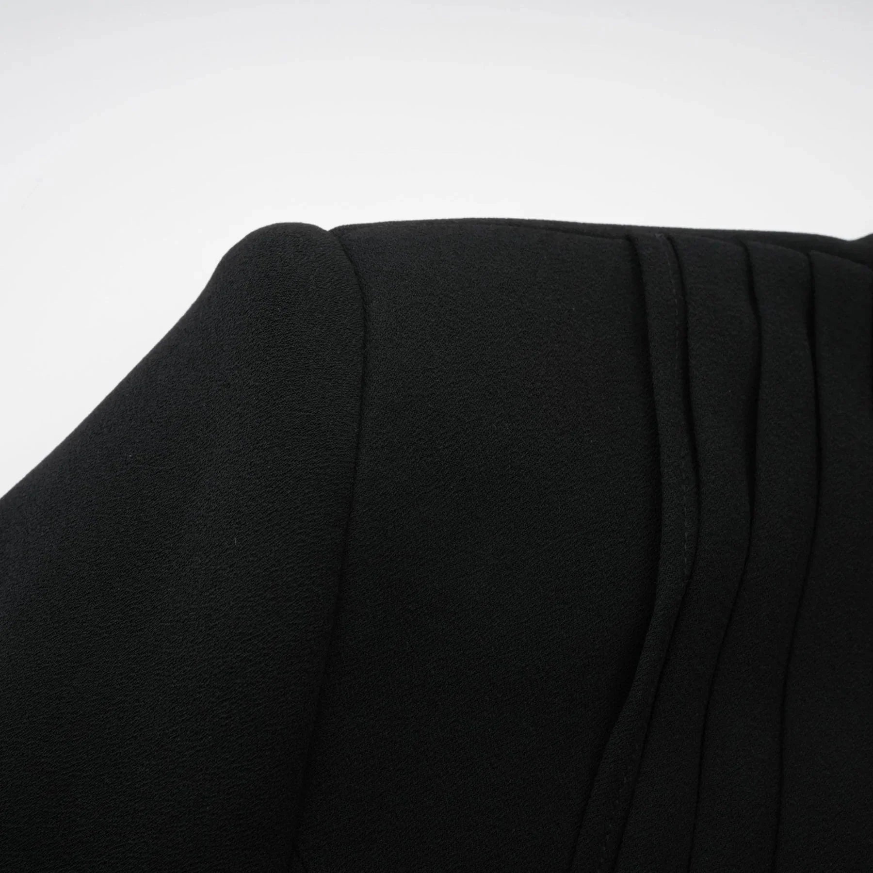Barbara Jacket & Trousers - V Neck Pleated Ribbon Design Wide Legs Zip Front