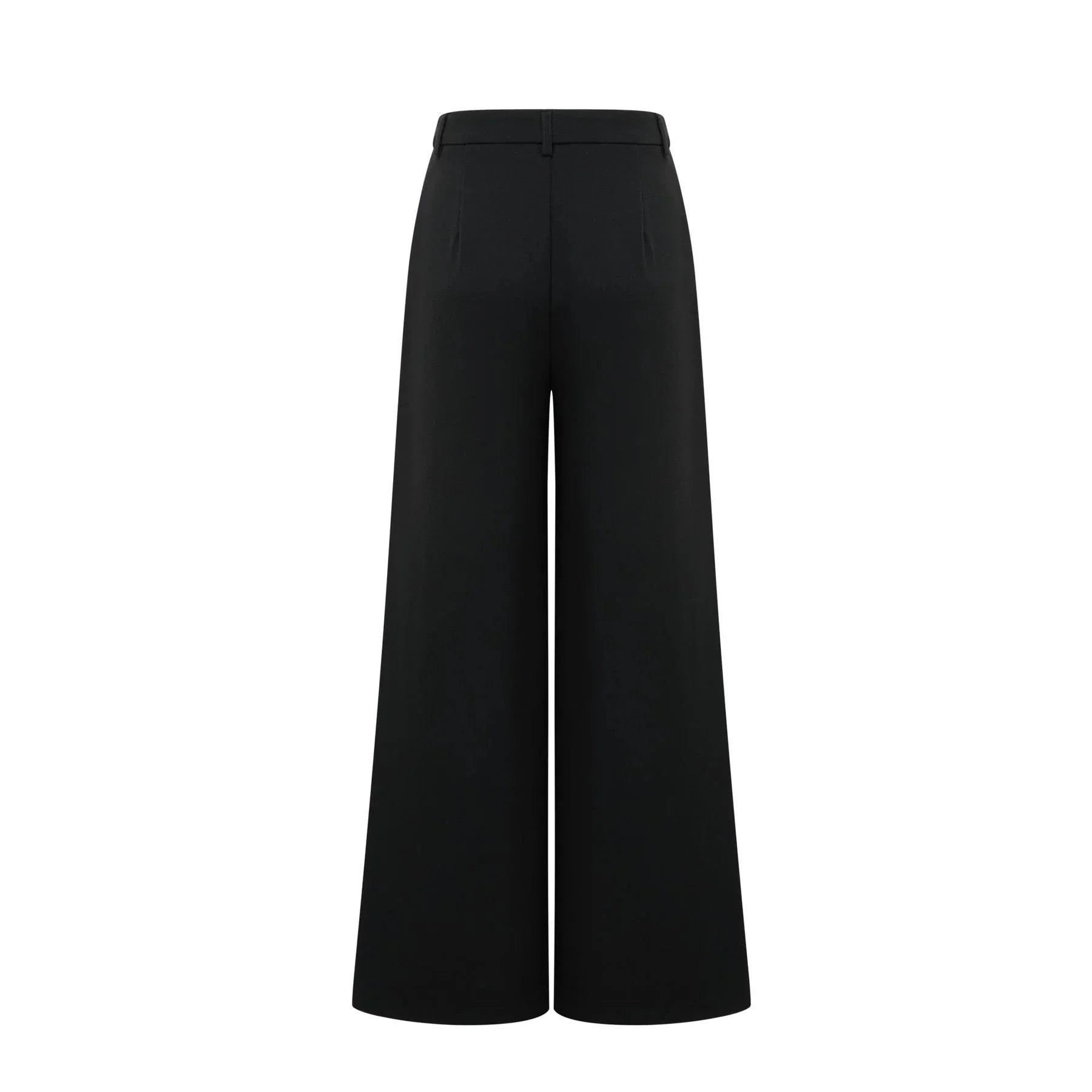 Barbara Jacket & Trousers - V Neck Pleated Ribbon Design Wide Legs Zip Front