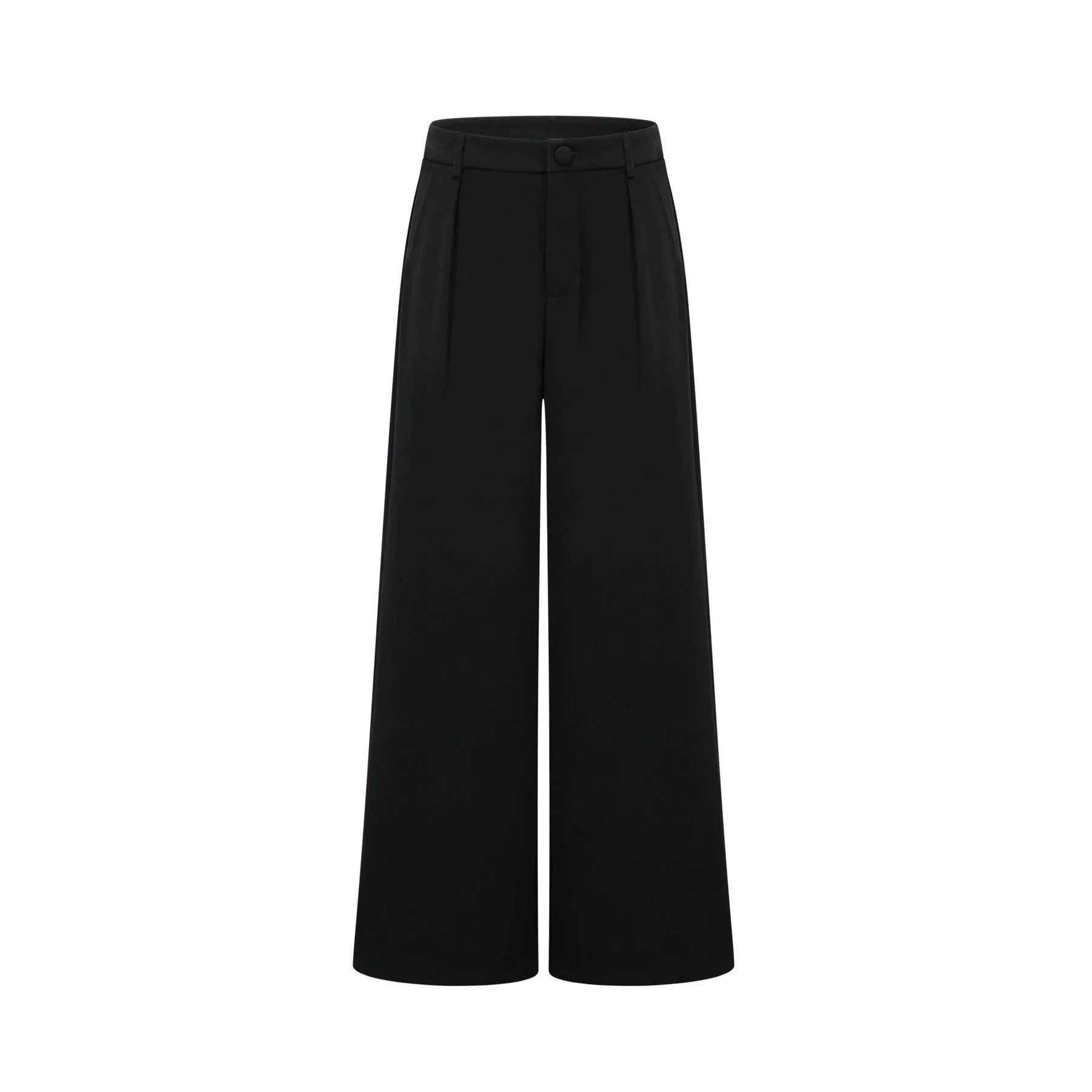 Barbara Jacket & Trousers - V Neck Pleated Ribbon Design Wide Legs Zip Front