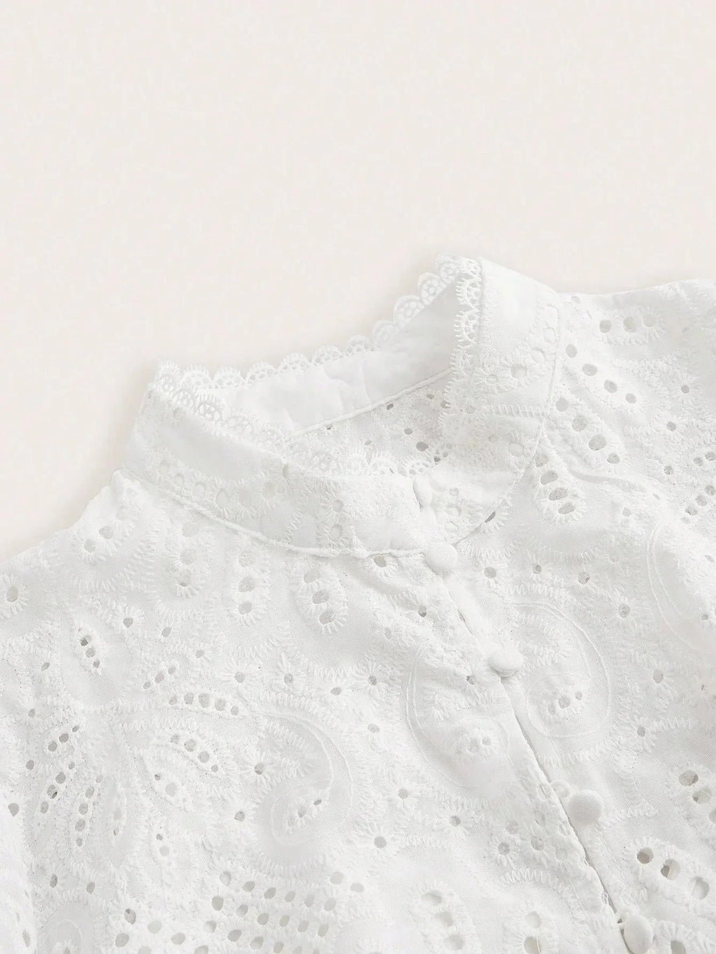 Beatrice Midi Dress - Stand Collar - Puff Sleeve - High Waist - Elegant Style