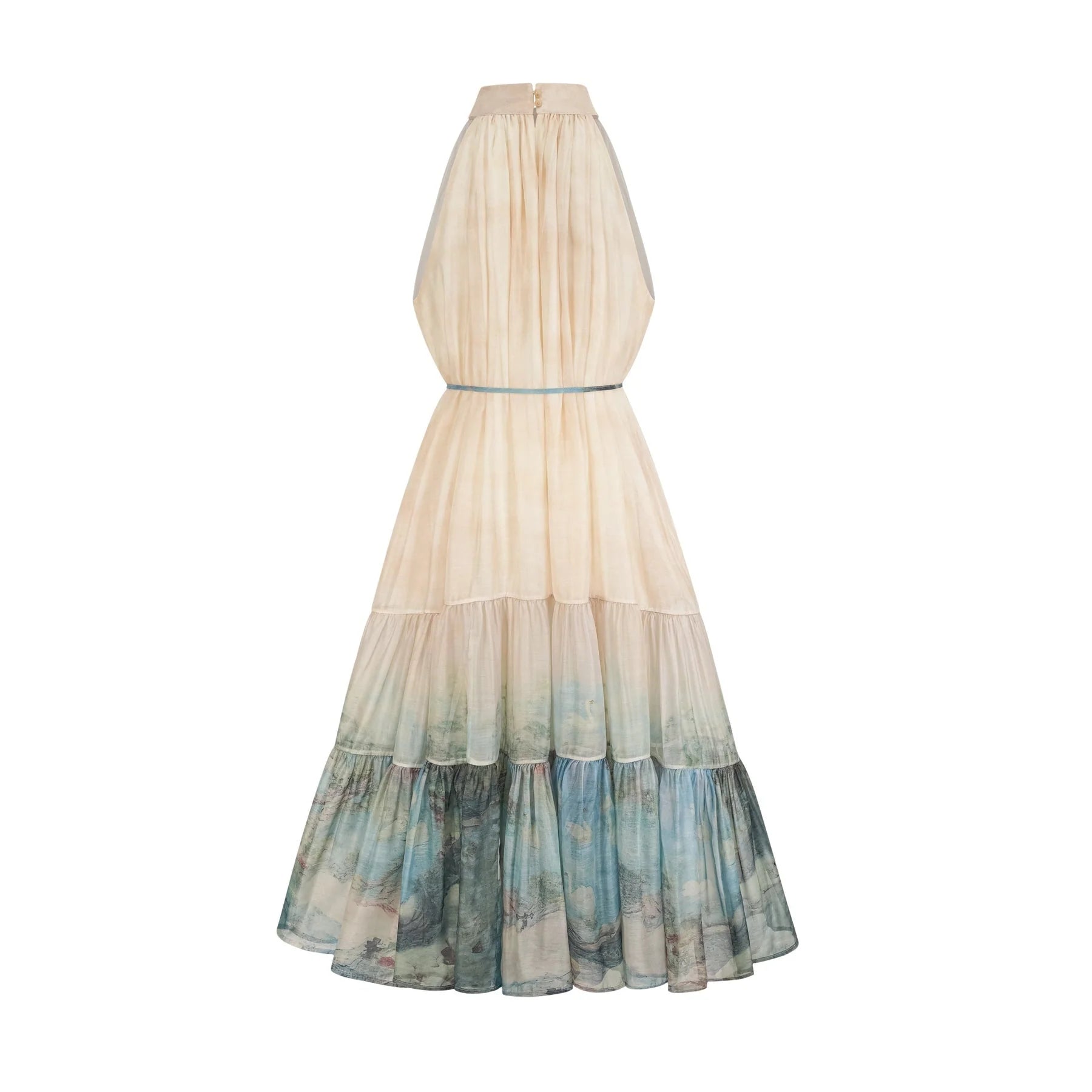 Benedetta Midi Dress – Sleeveless – Pattern Print – Flounce Hem