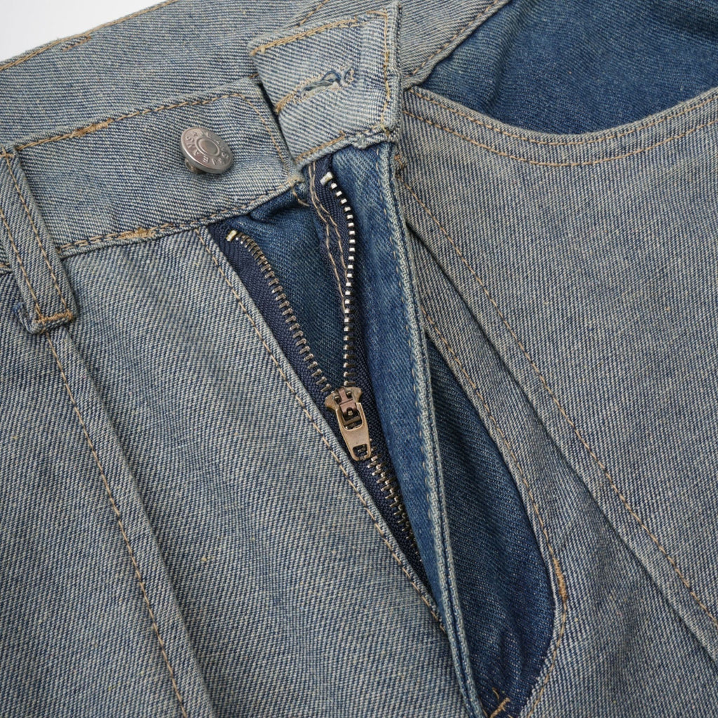 Brenna Jeans - Denim - Panelled Design - Wide Leg Cut - Four Welt Pockets