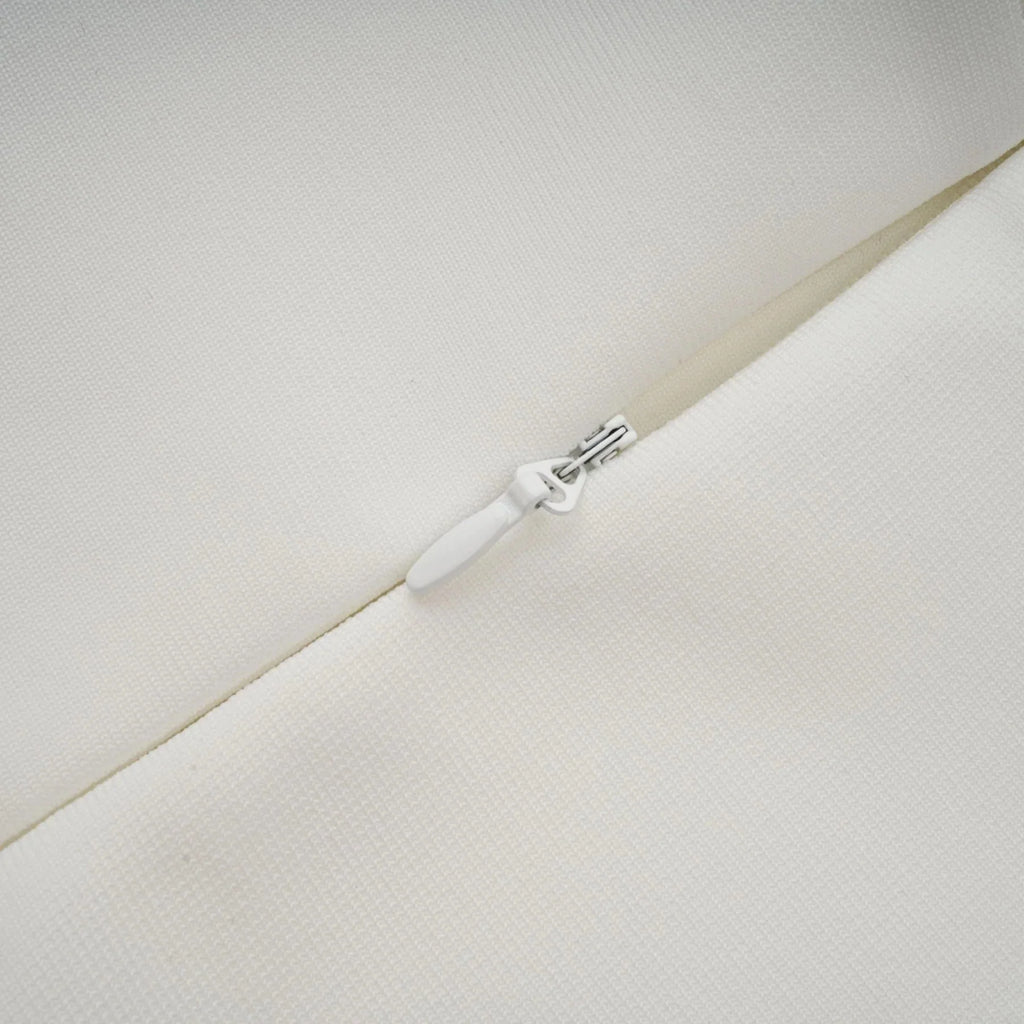 Brenna Maxi Dress White Tulle Paneling & Godet Design