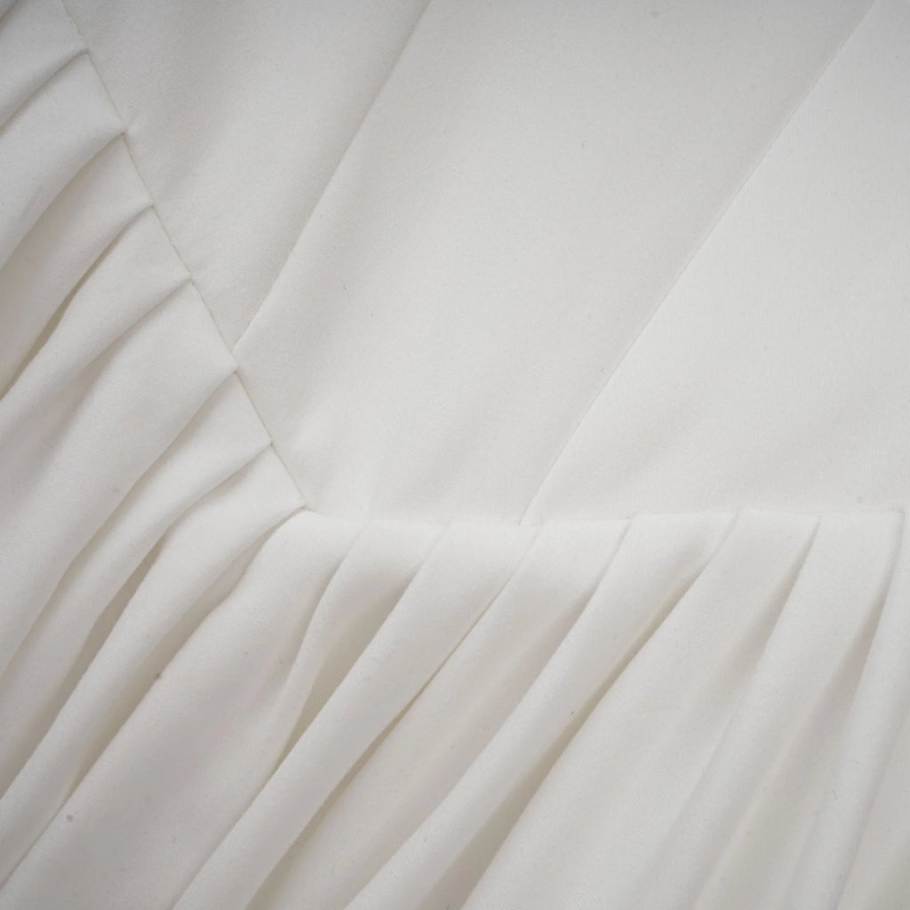 Brianna Dress - Square Neck - Sleeveless - Corset Style - Pleated Design - Flared Skirt - Ankle Length - Rear Zip Fastening