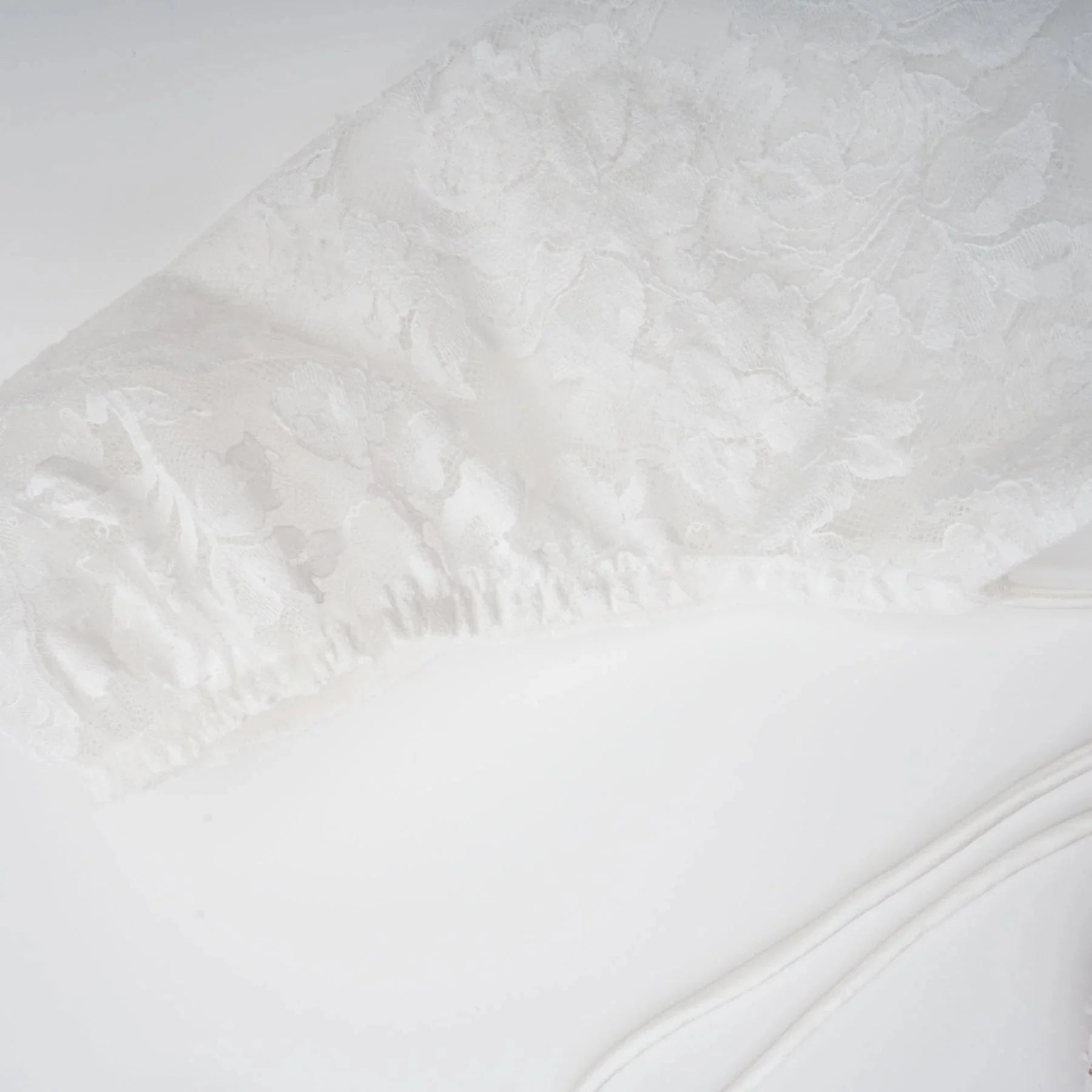 Brooklyn Mini Dress White Floral - Lace Corset Puff - Sleeve