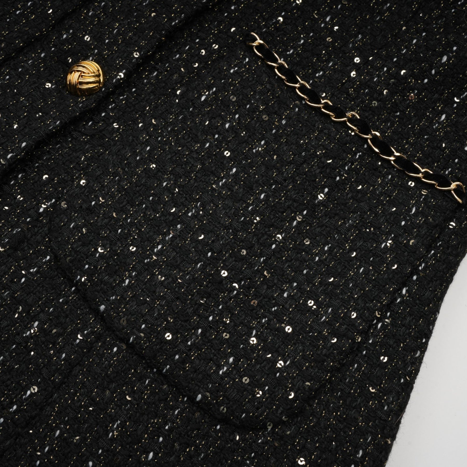 Bruna Sequin Mini Dress - Peak Lapels - Long Sleeves - Patch Pockets - Single Breasted Buttons