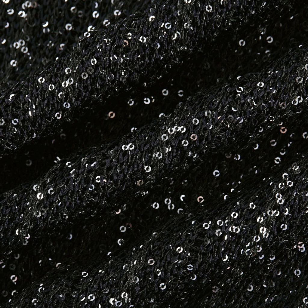 Callie Mini Dress - Sleeveless - Tiered Skirt - Sequin Details - Knitted Construction