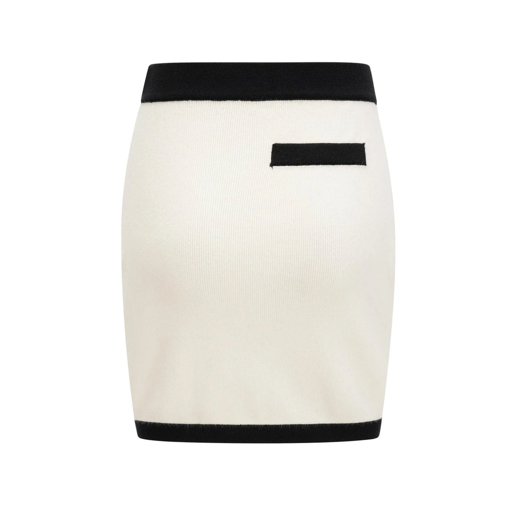 Camila Stretch - Jersey Knitted Cropped Top and Skirt Set