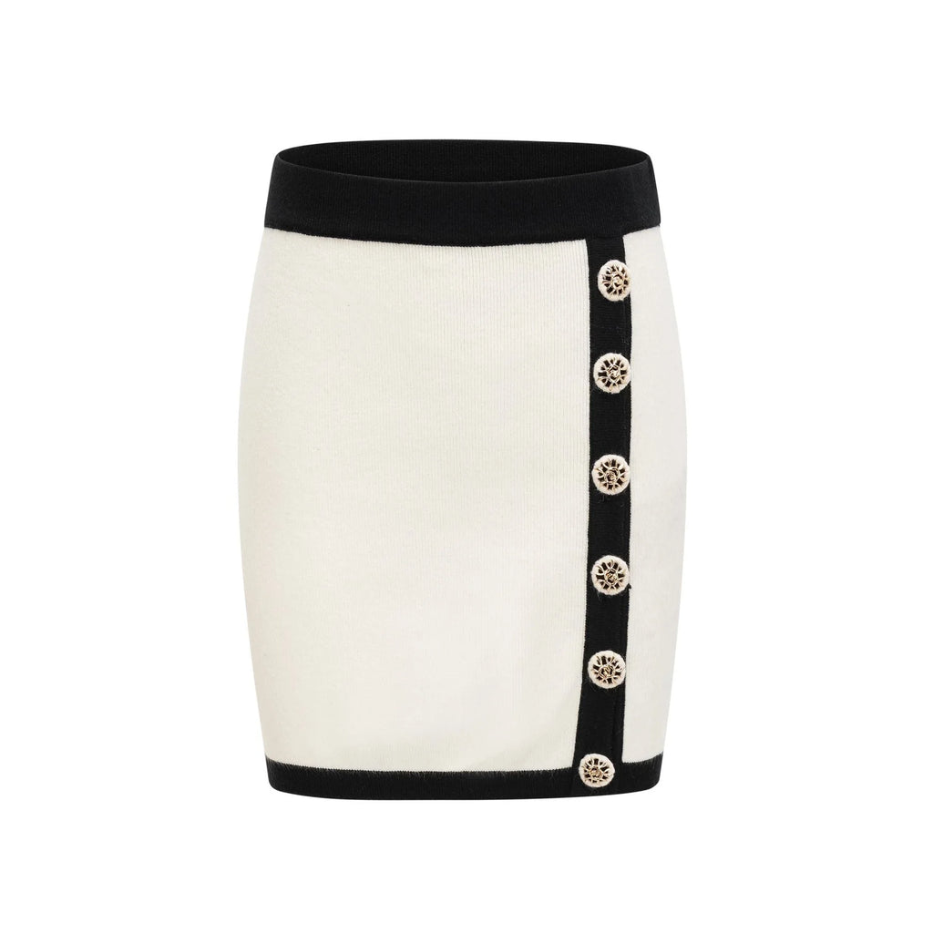 Camila Stretch - Jersey Knitted Cropped Top and Skirt Set