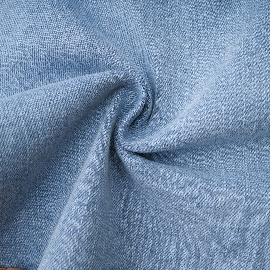 Capucine Denim Flared Skirt - Eye - Catching Frilled Hem - Allover Pleats And Ruffles - Zipper Closure - Functional Pockets