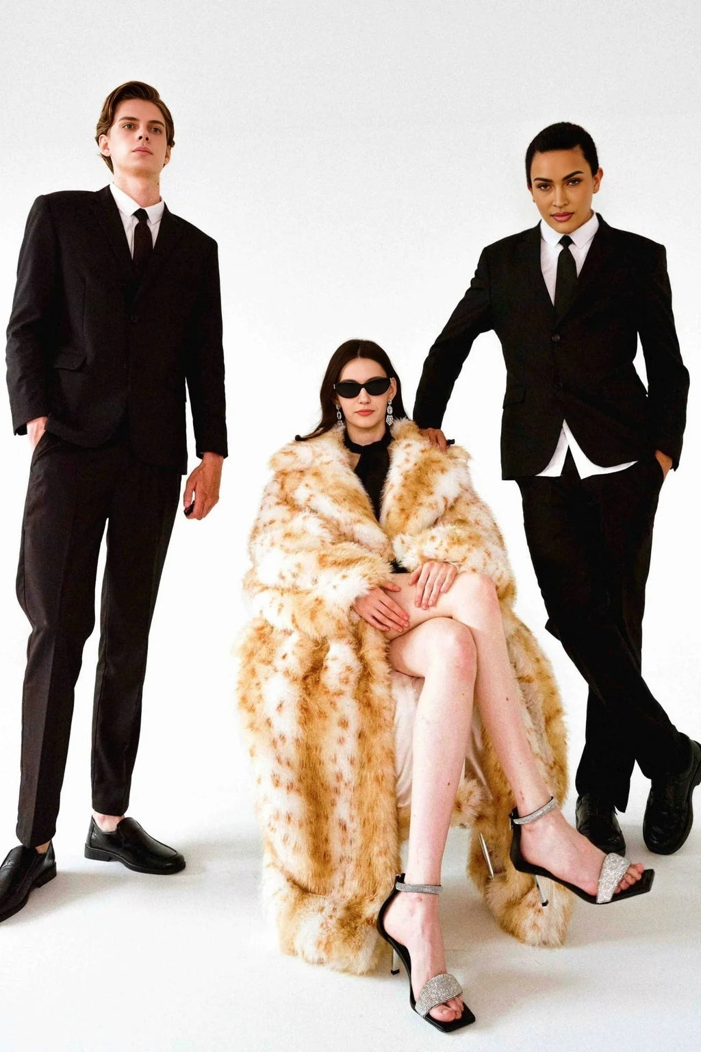 Carly Coat - Faux - Fur Detail - Lapel Design - Front Button Fastening - Midi Length