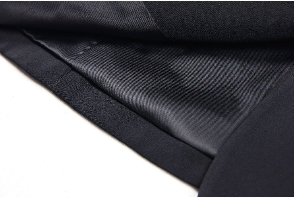Carolina Blazer - Tailored Silhouette - Crystal Embellishments - Slim Fit - Deep Lapel - Rhinestone Appliqués