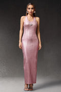 Cecilia Pink Starfish Embellished Evening Dress