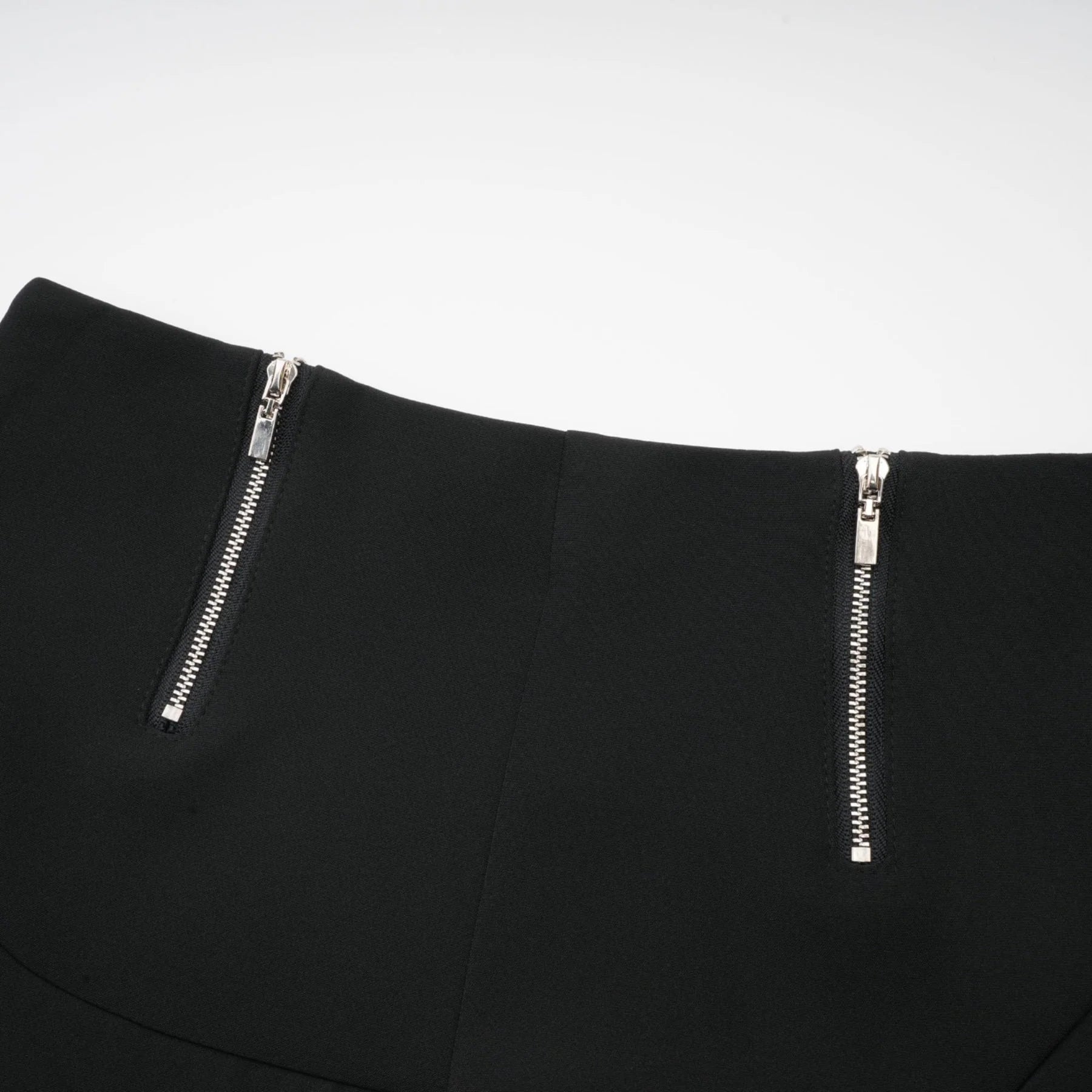 Charlee Stylish Culotte Shorts - Flounce Hem - Layered Design - High Waist - Front Zip Fastening