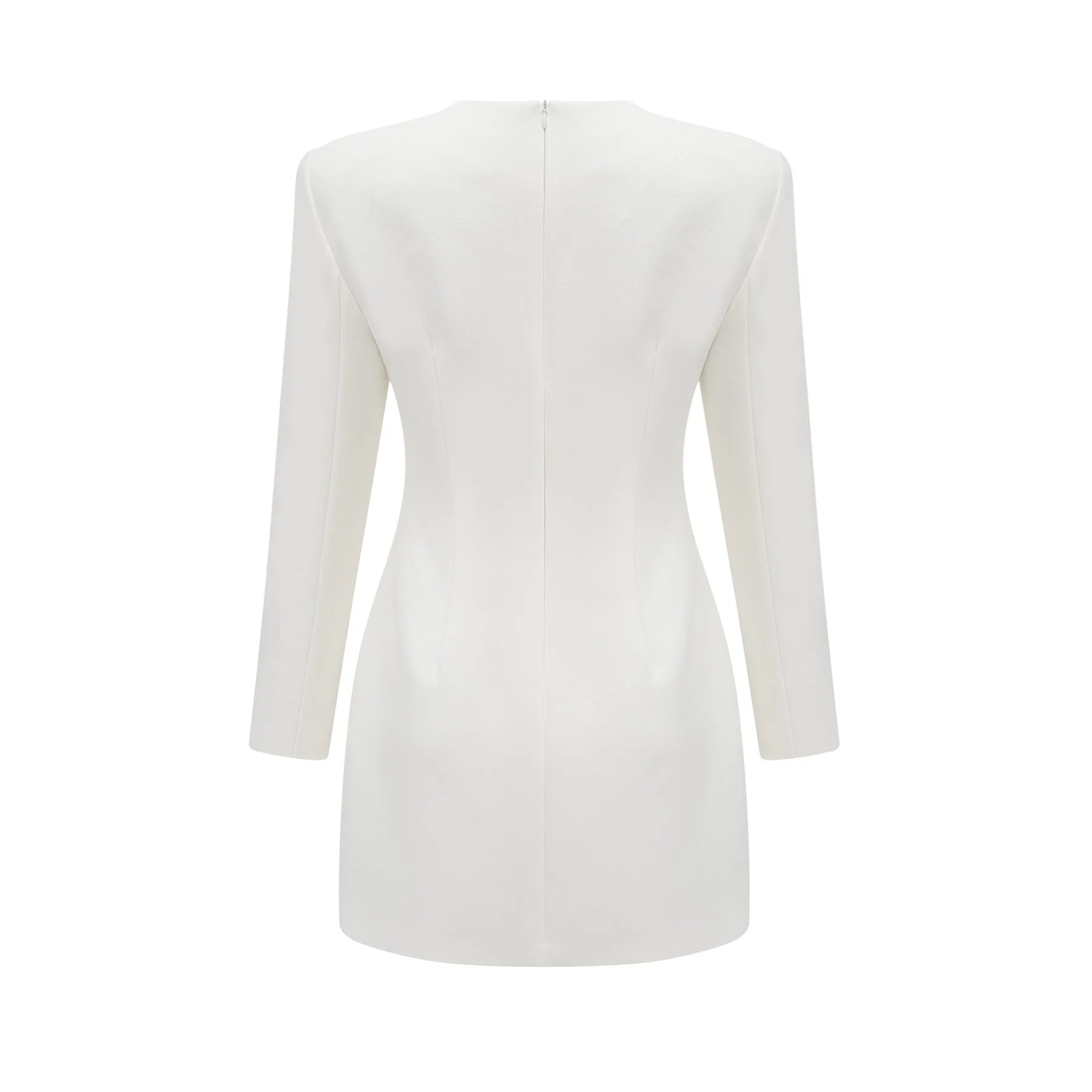 Charlotte Mini Dress - Long Sleeve - Faux - Flower & Sequin Detailing - Crystal Embellishment