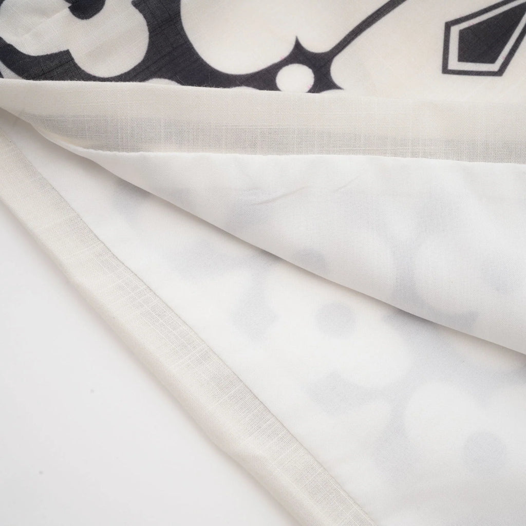 Charlotte Shirt & Shorts - Long Sleeve All - Over Graphic - Front Button Fastening - Elasticated Waist Thigh Length