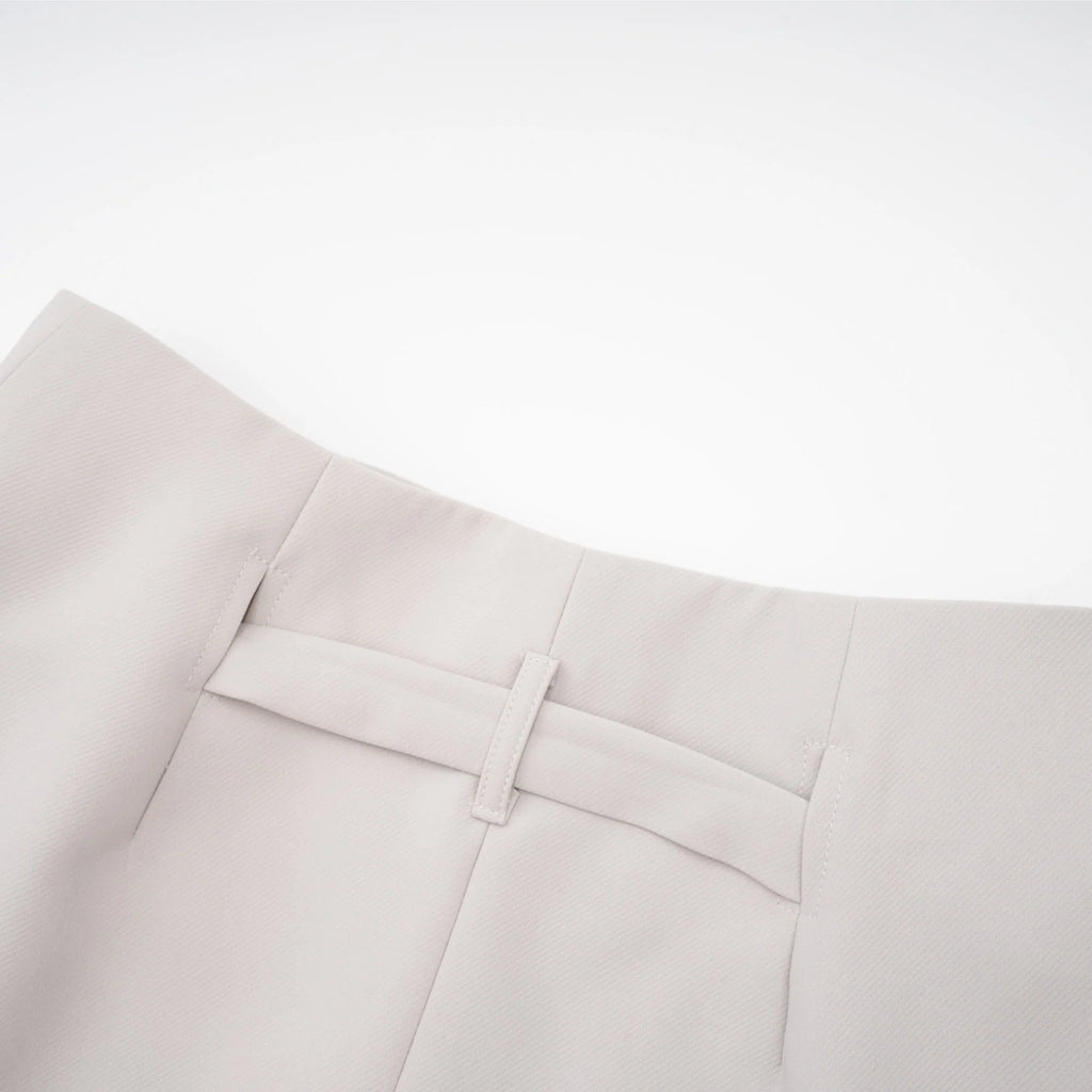 Chelsea Blazer & Skirt - Wool Blend Matching Set - tone Hardware - Wrap Design