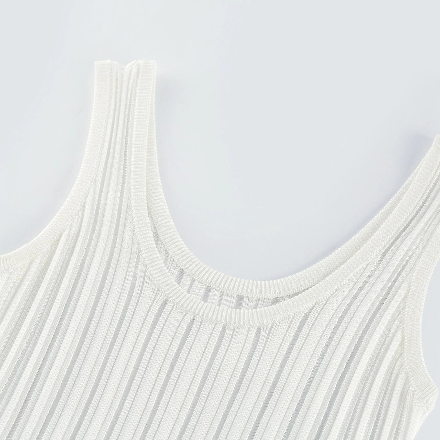 Cherish Mini Dress - U - neck - Sleeveless - Cut - out & Pleated Detailing - Flared Skirt