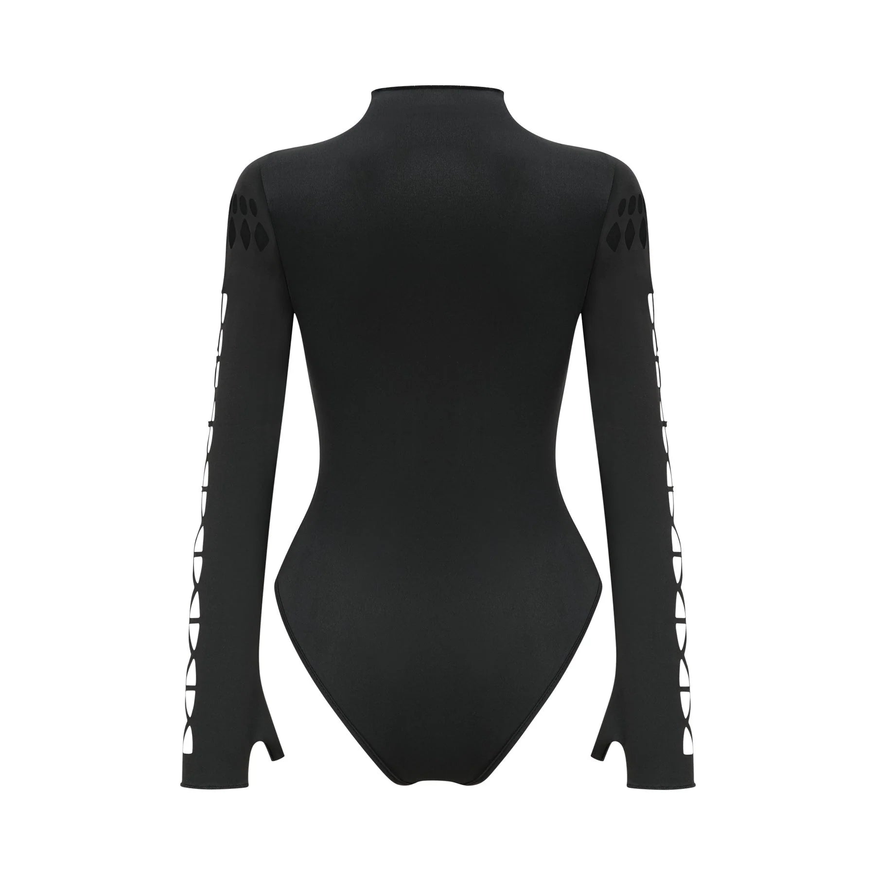Chiara Bodysuit - Mock Neck - Cut - Out Design - Bodycon Fit - Long Sleeves