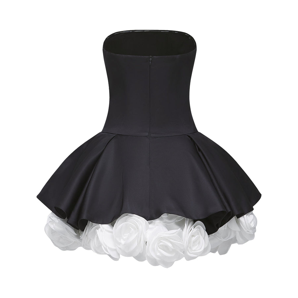 Chiara Mini Dress - Off - Shoulder Style - Sleeveless - Multi - Layered - Fitted Waist