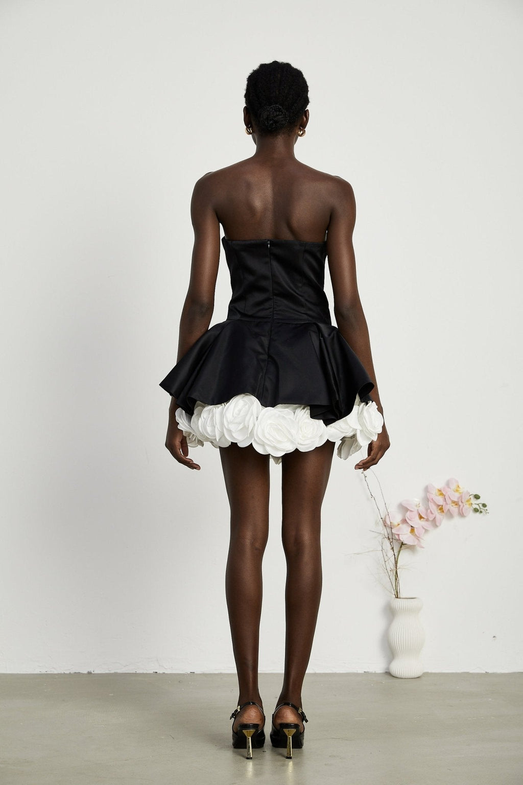 Chiara Mini Dress - Off - Shoulder Style - Sleeveless - Multi - Layered - Fitted Waist