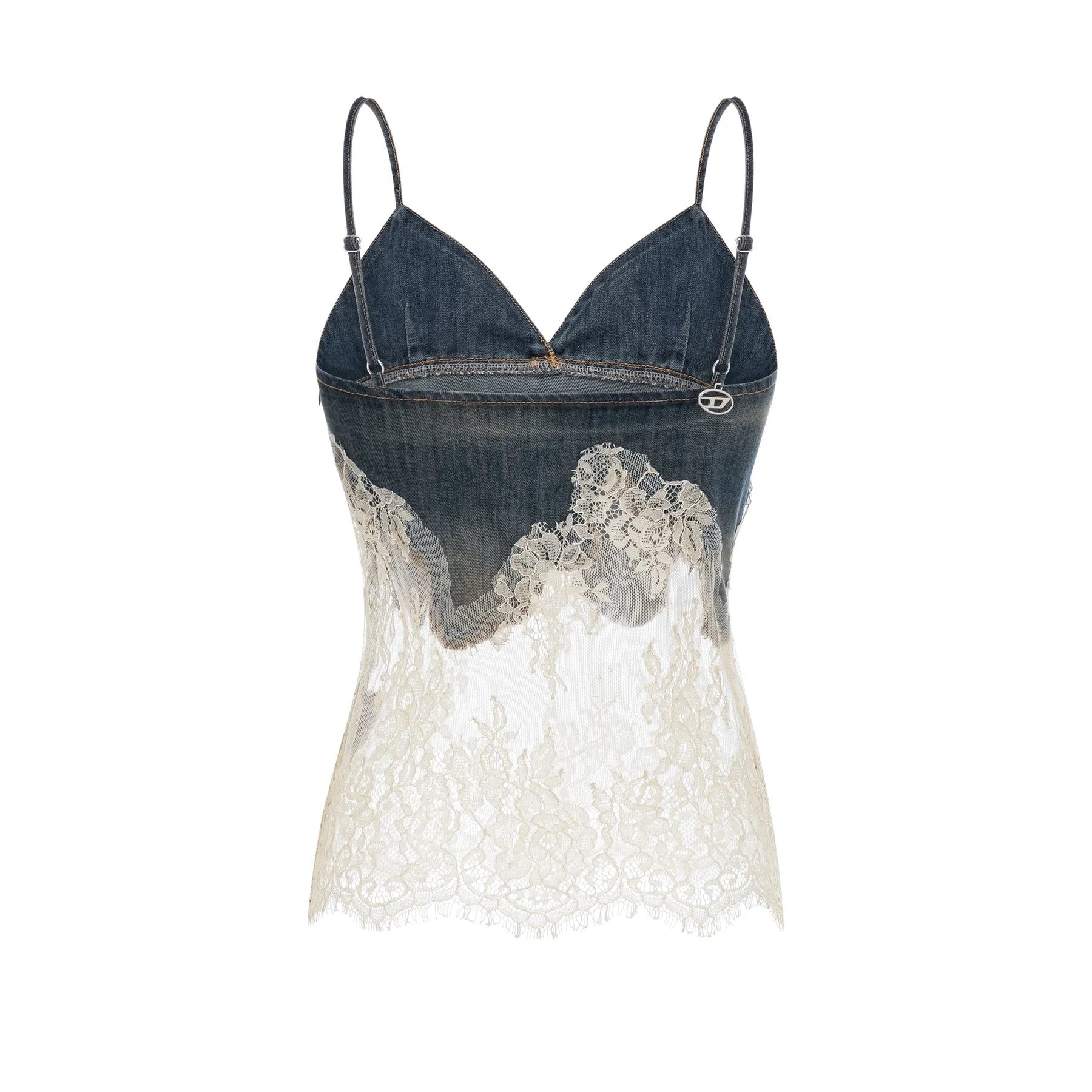 Chiara Top & Shorts - Denim Blend - Lace Detailing - Elasticated Waistband - Side Pockets