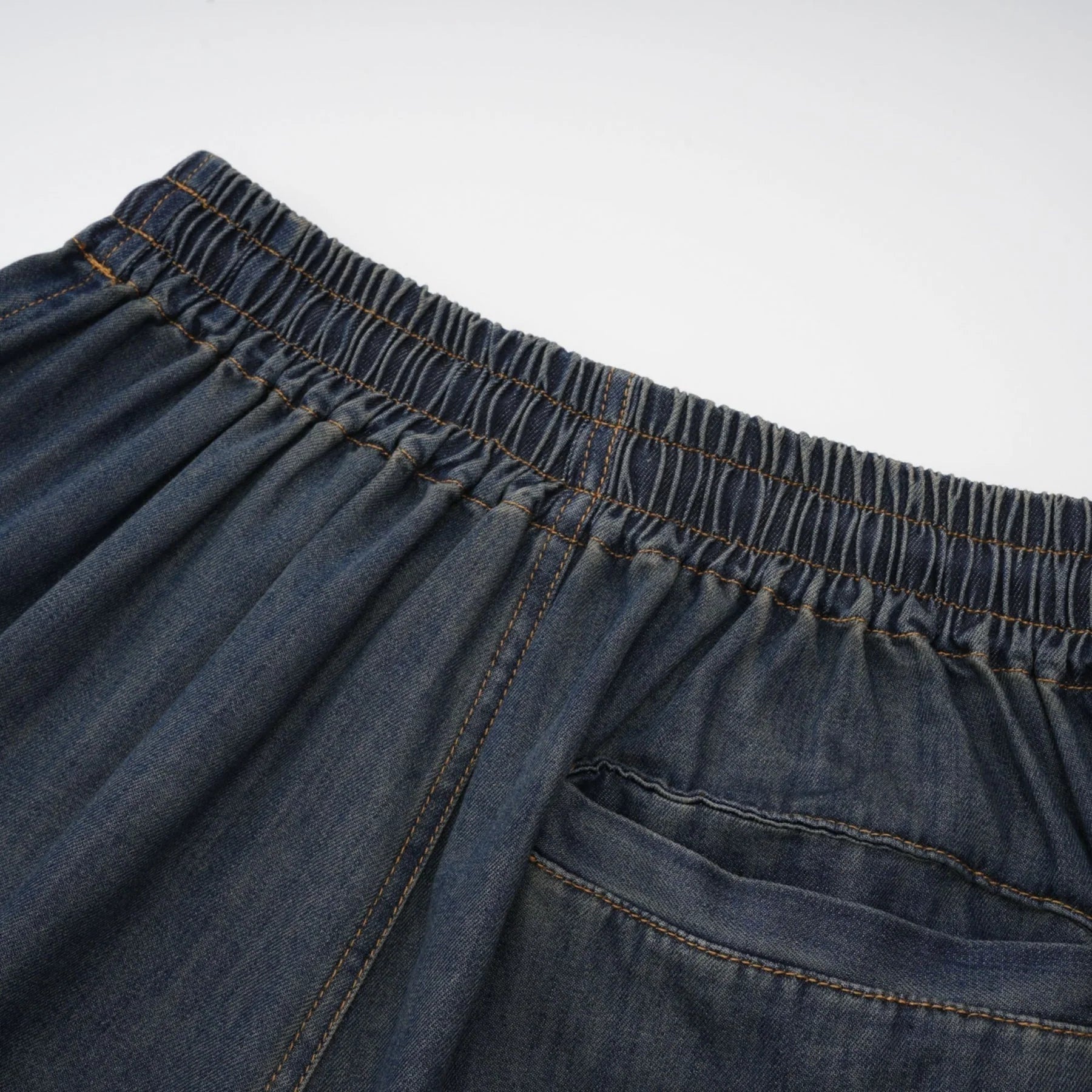 Chiara Top & Shorts - Denim Blend - Lace Detailing - Elasticated Waistband - Side Pockets