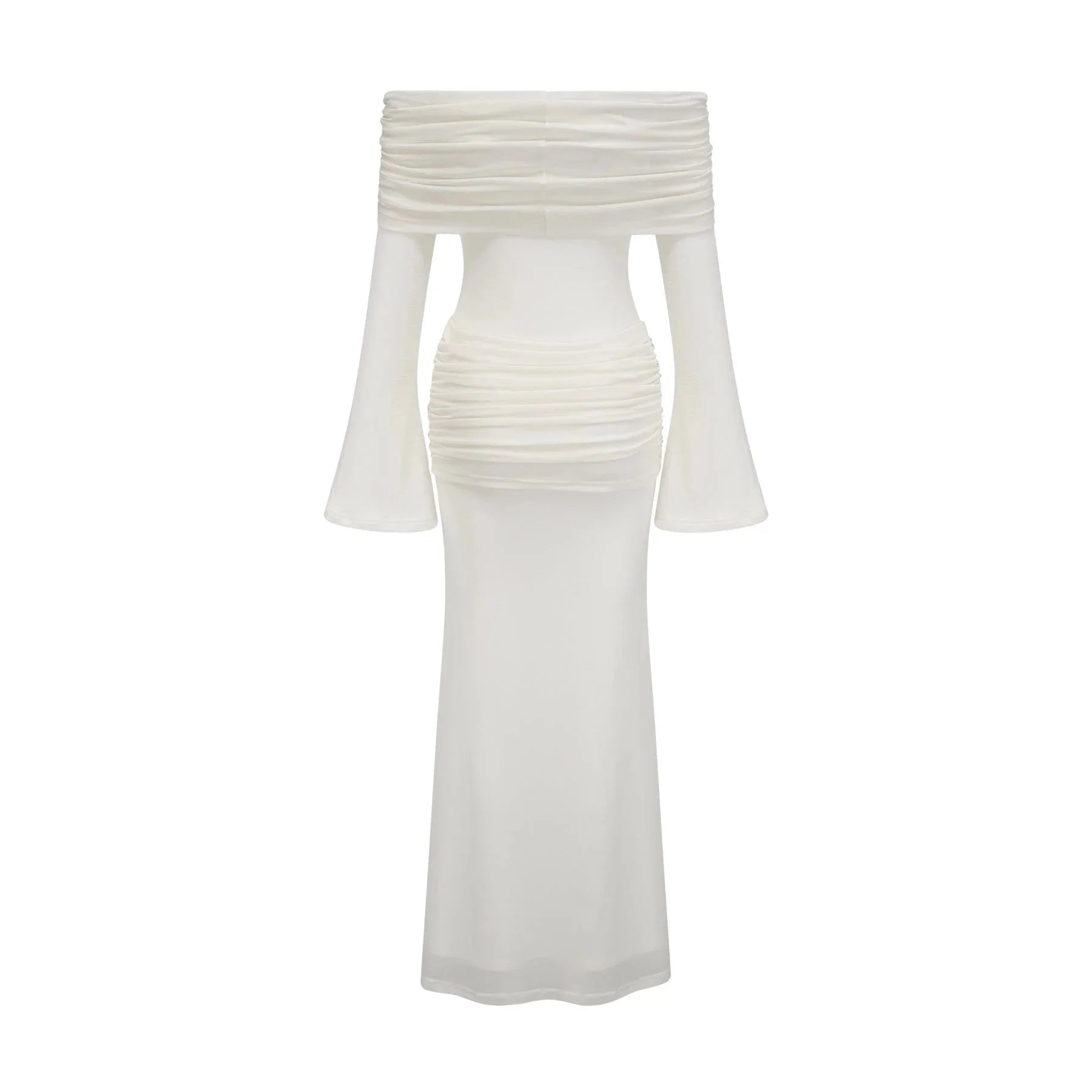 Clarissa Maxi Dress White Floral Appliqu Glitter Mermaid Hem