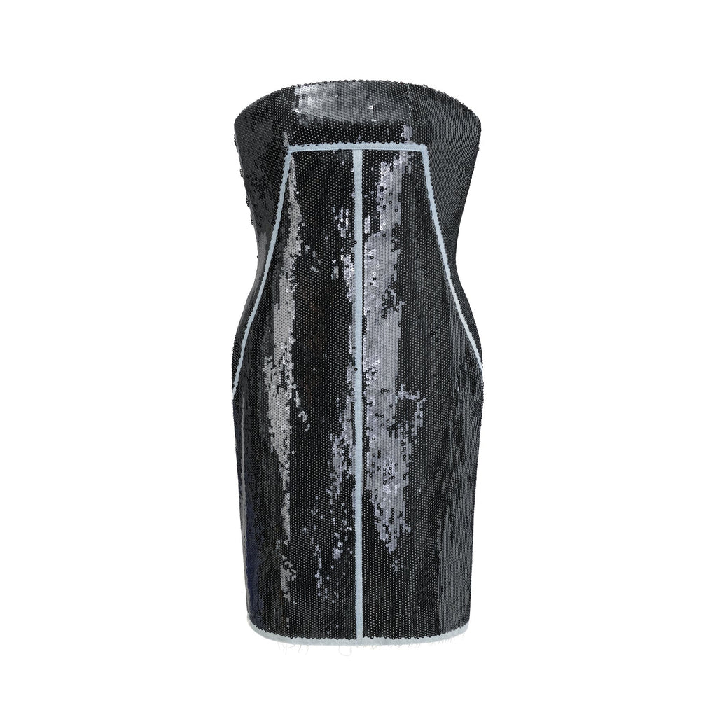 Clarissa Sequin Mini Dress - Sleeveless - Off the Shoulder - Corset Style - Embellished with Sequins