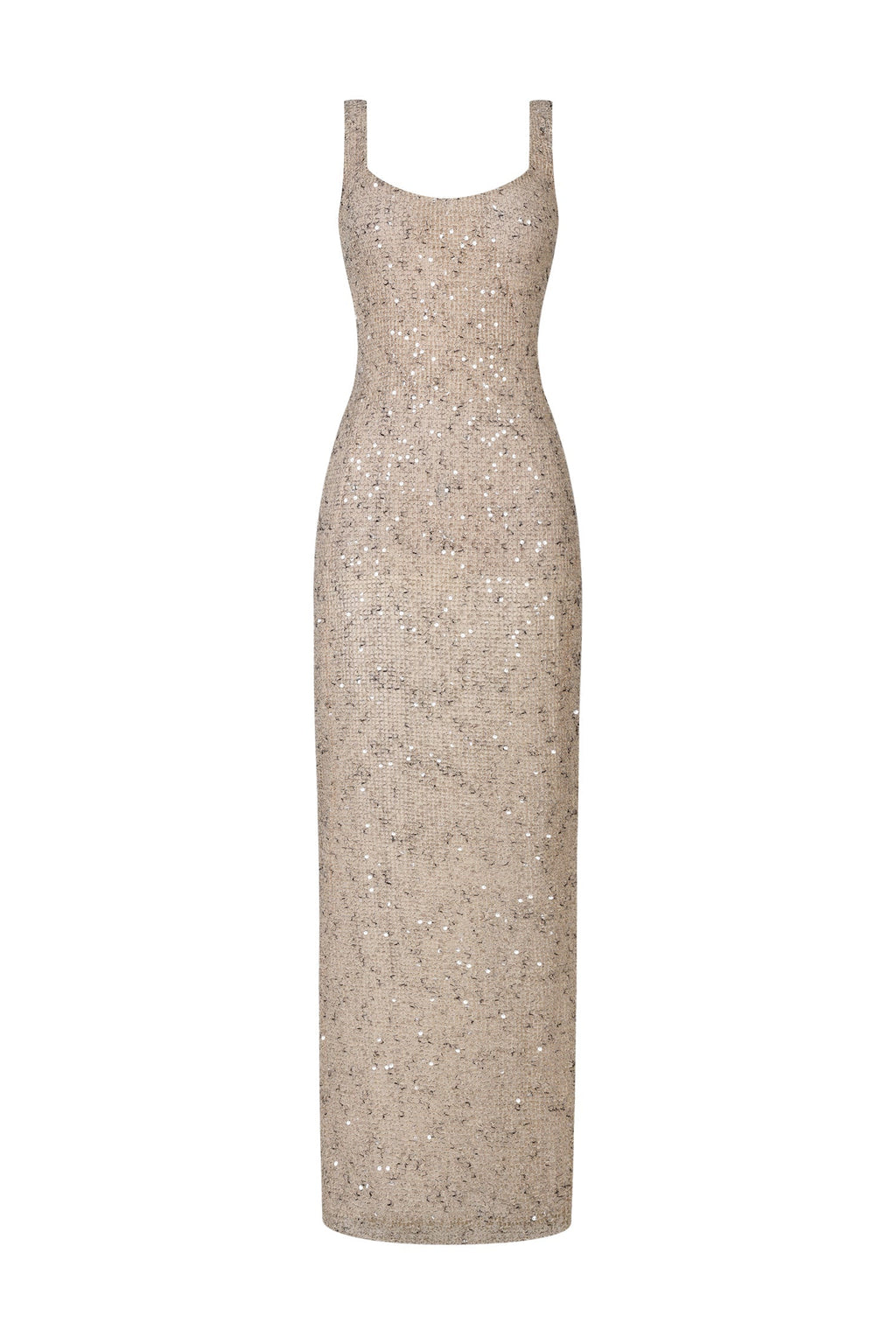 Clarissa Silver Sequin Fish Tail Dress for Evening Events Gala Formal Dinner