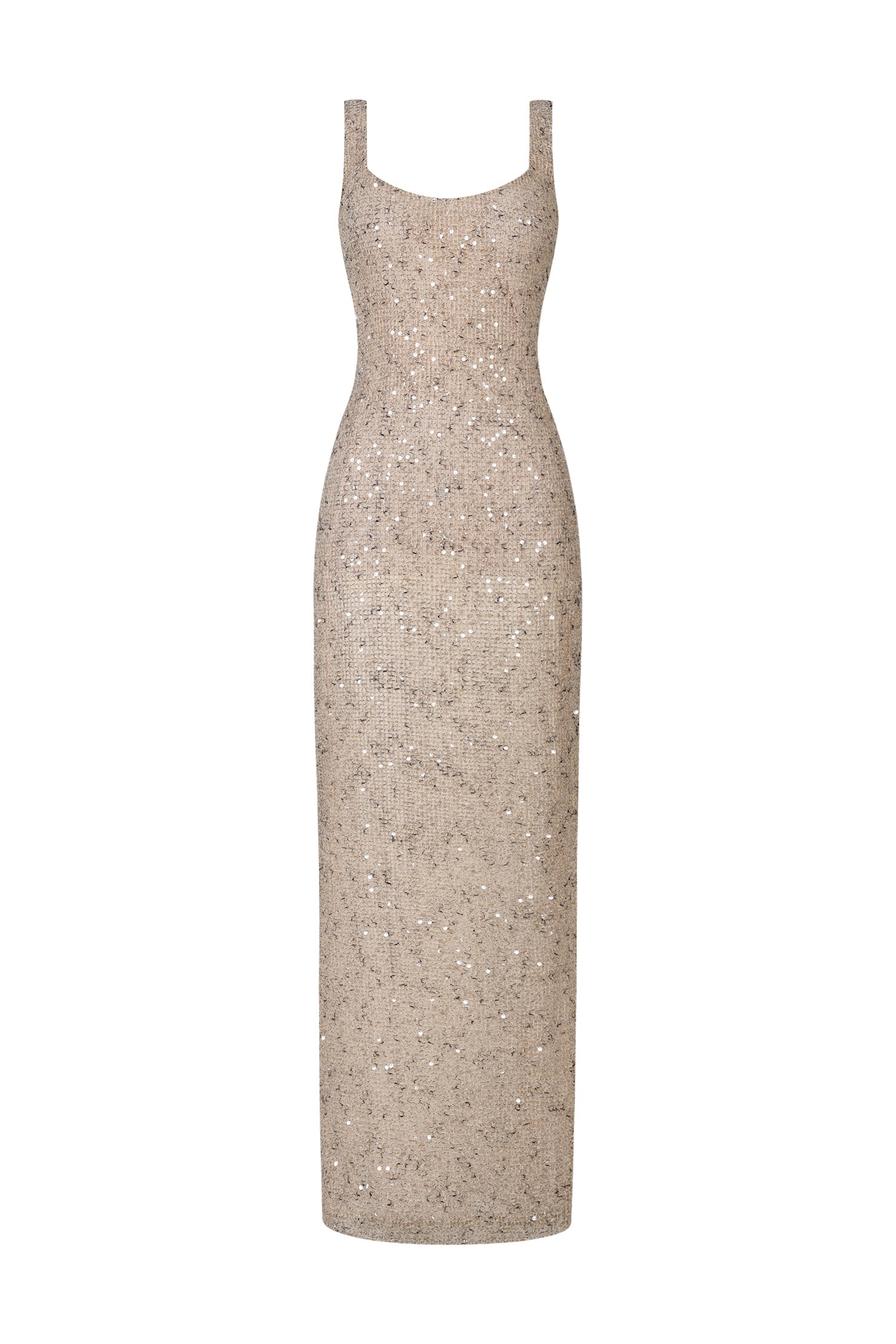 Clarissa Silver Sequin Fish Tail Dress for Evening Events Gala Formal Dinner