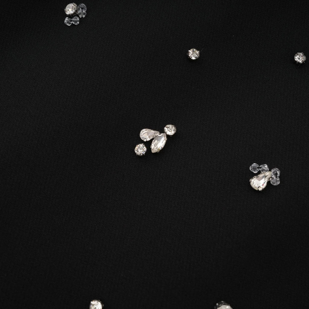 Clarissa Skirt & Top Set - Halterneck Top - Crystal Embellishment - Rear Zip Fastening - Cropped Design