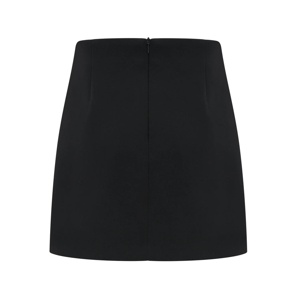 Clarissa Skirt & Top Set - Halterneck Top - Crystal Embellishment - Rear Zip Fastening - Cropped Design