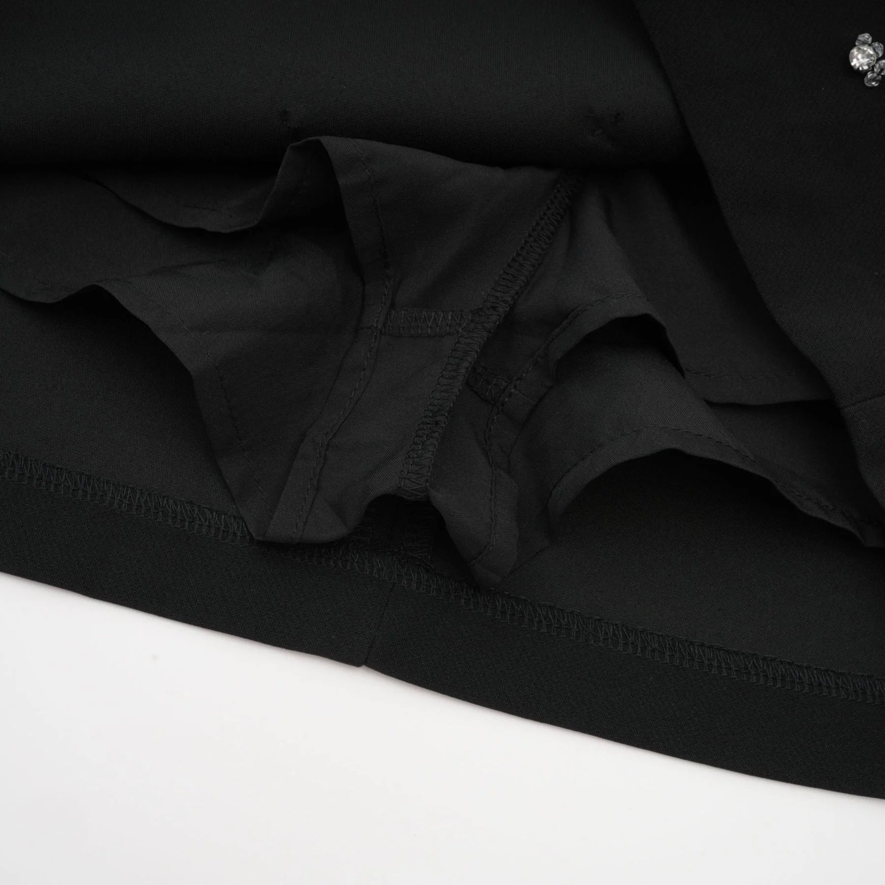 Clarissa Skirt & Top Set - Halterneck Top - Crystal Embellishment - Rear Zip Fastening - Cropped Design