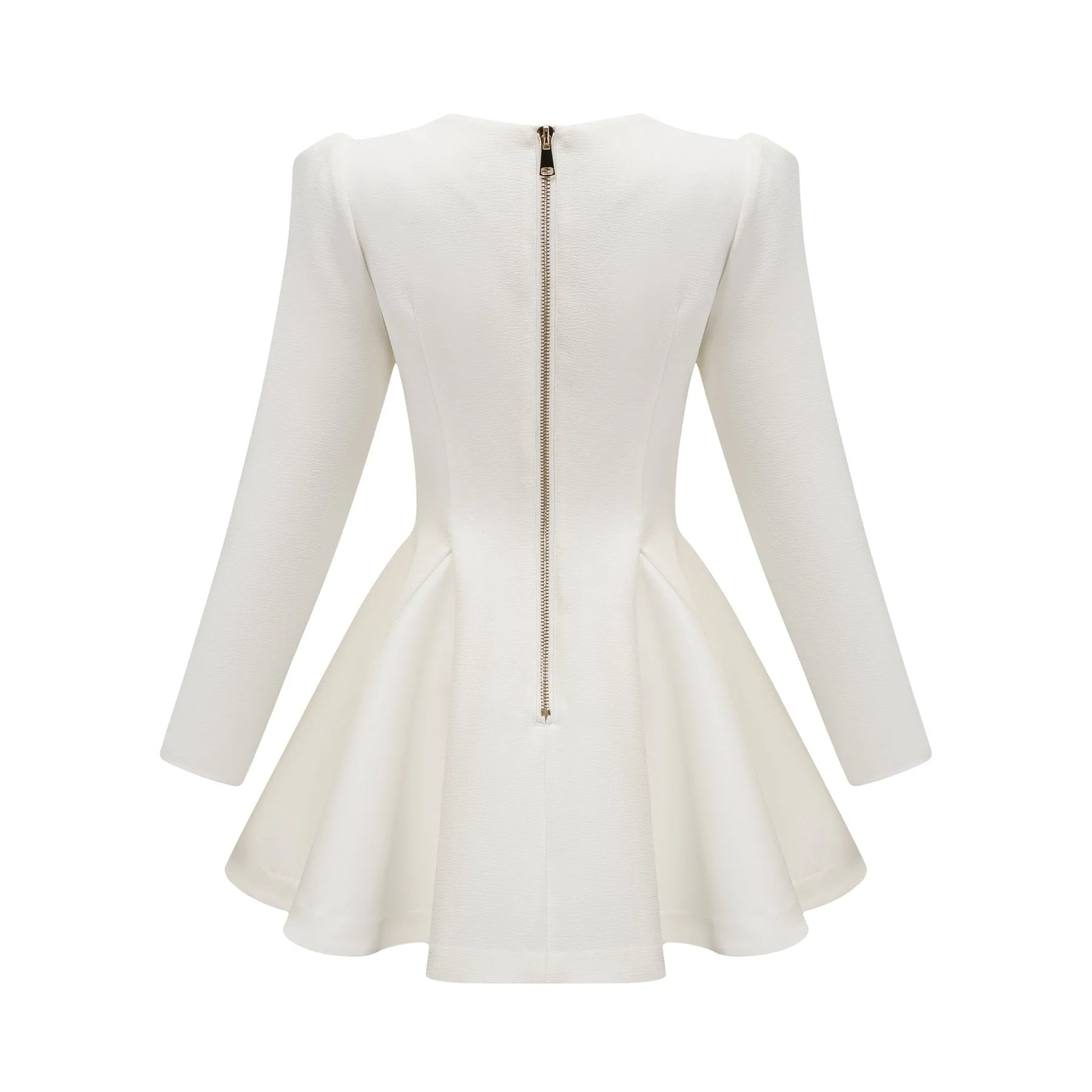 Clementina Blazer - V - Neck - Long Sleeves - Shoulder Pads - Tone Buttons