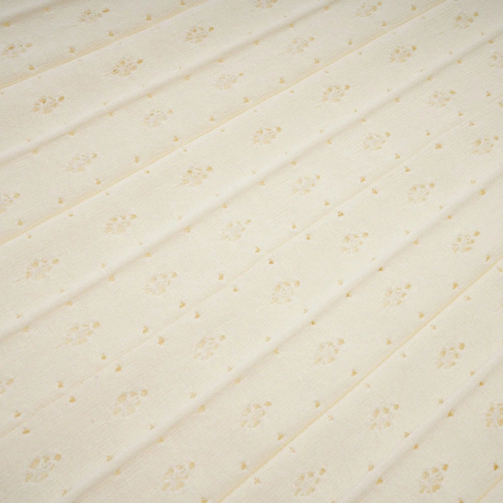 Clementina Maxi Dress White Faux - Pearl Embellished Pleated Scallop Hem