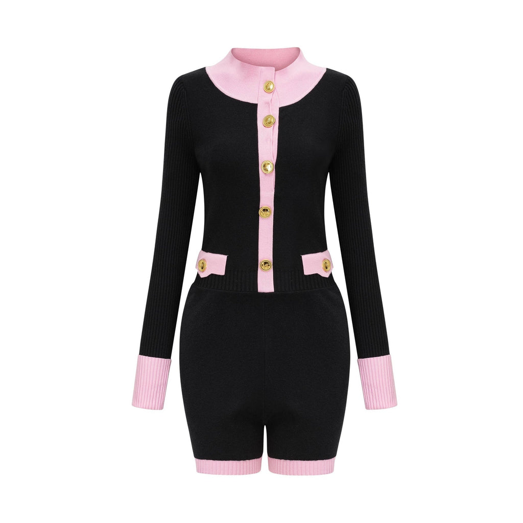 Colette Bodysuit – Knitted Construction – Chest Pockets – Thigh Length